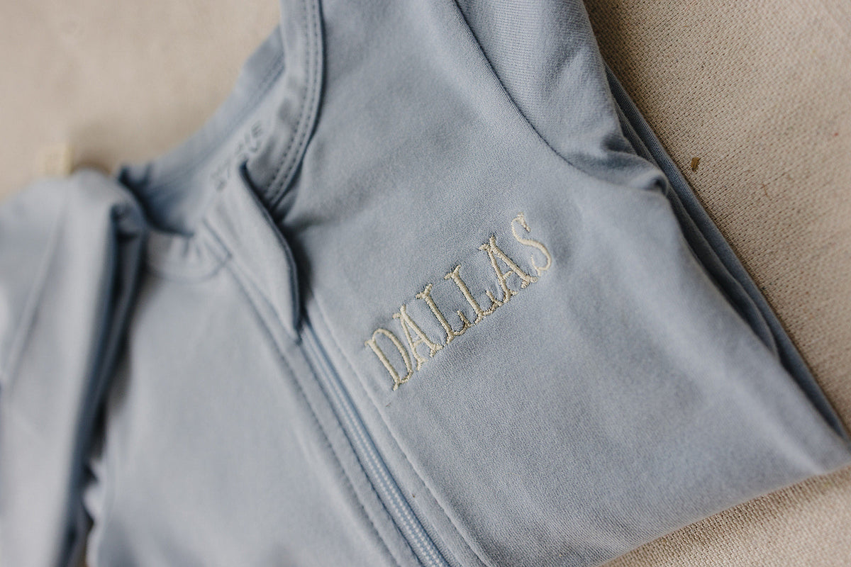 Powder Blue Cotton Zipper