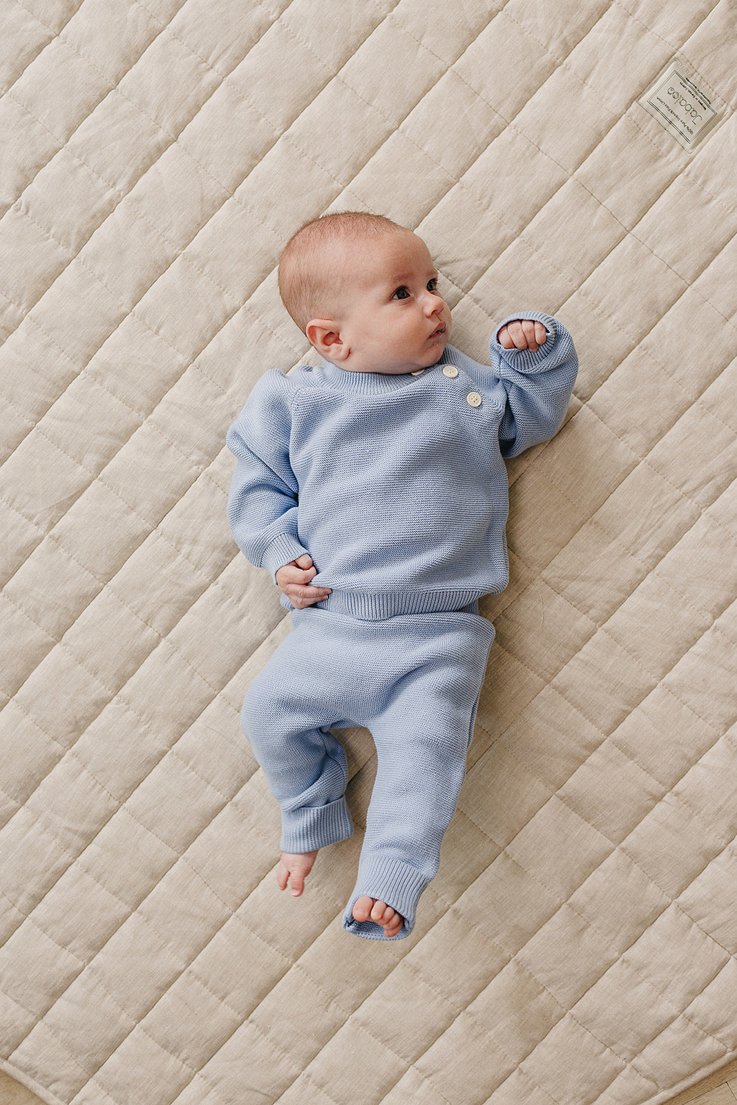 French Blue Knit Set