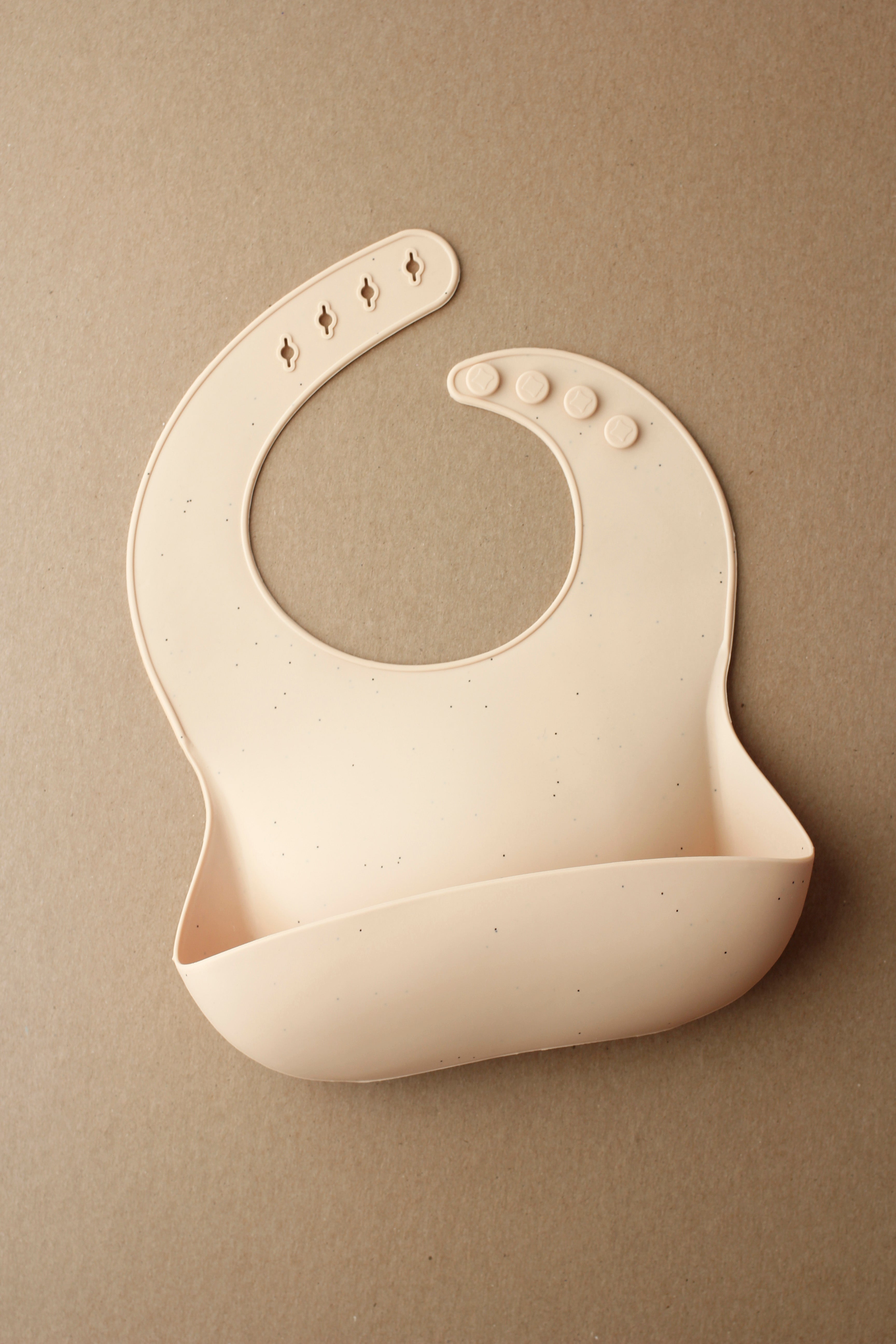 Silicone Bib - Speckle Creamy Peach