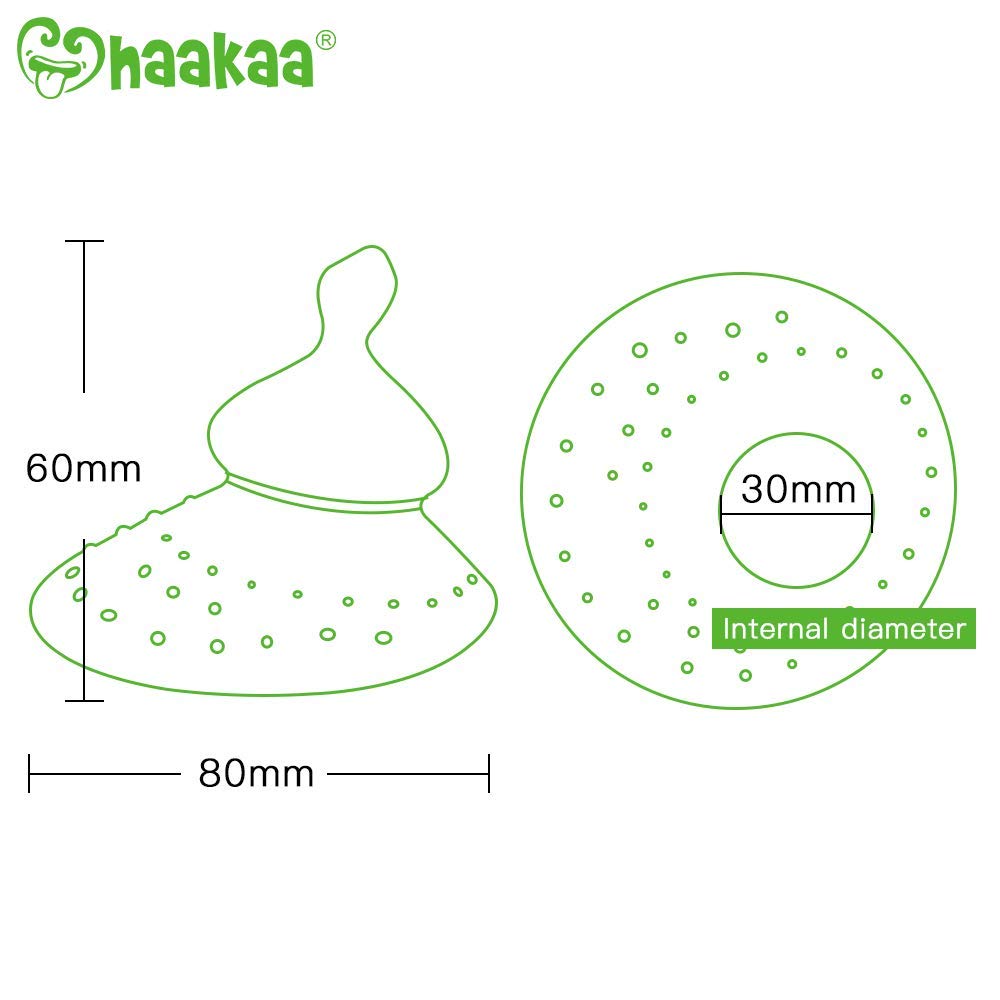 Haakaa Silicone Breastfeeding Nipple Shield with Orthodontic Nipple, 1 PK