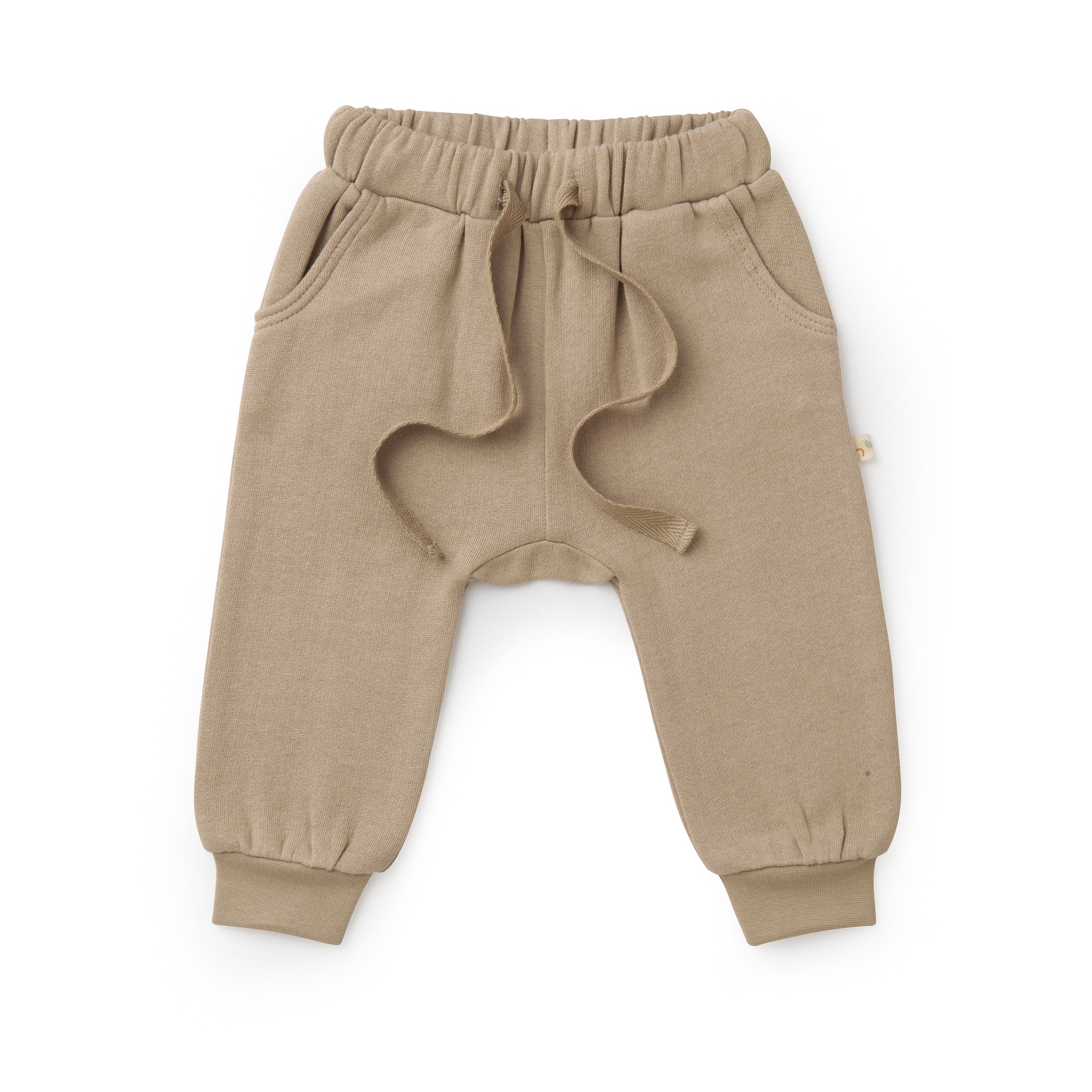 Organic Baby Toddler Jogger Pants - Mocha Jogger Pants Makemake Organics   