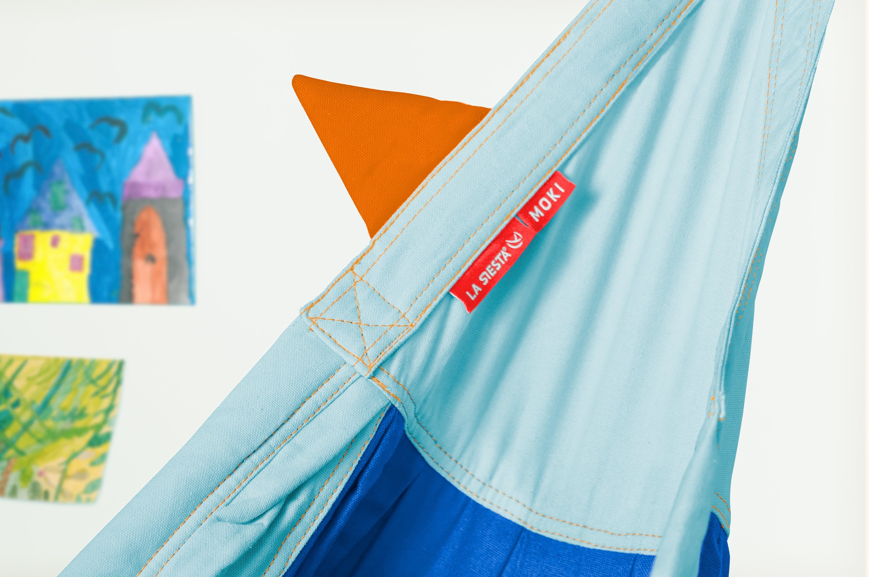 Moki Dolphy - Padded Organic Cotton Double Hammock with Suspension