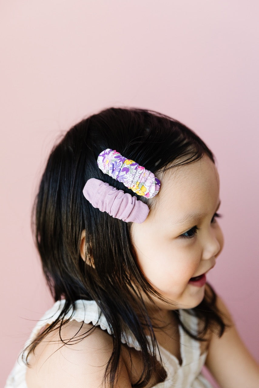 Orchid | Ruffle Snap Clip Set