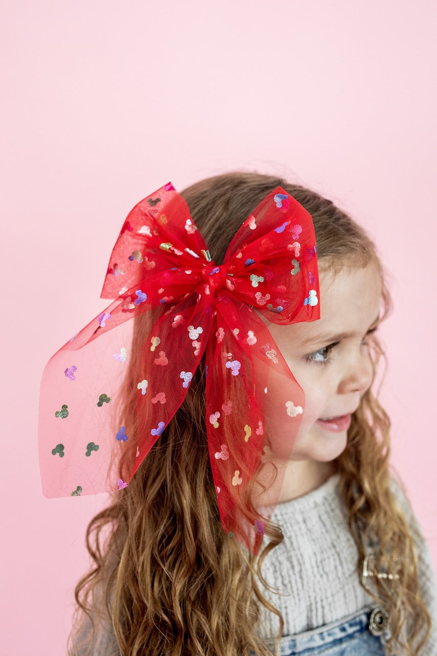 Bibbidi Bobbidi - Red | Tulle Statement Bow