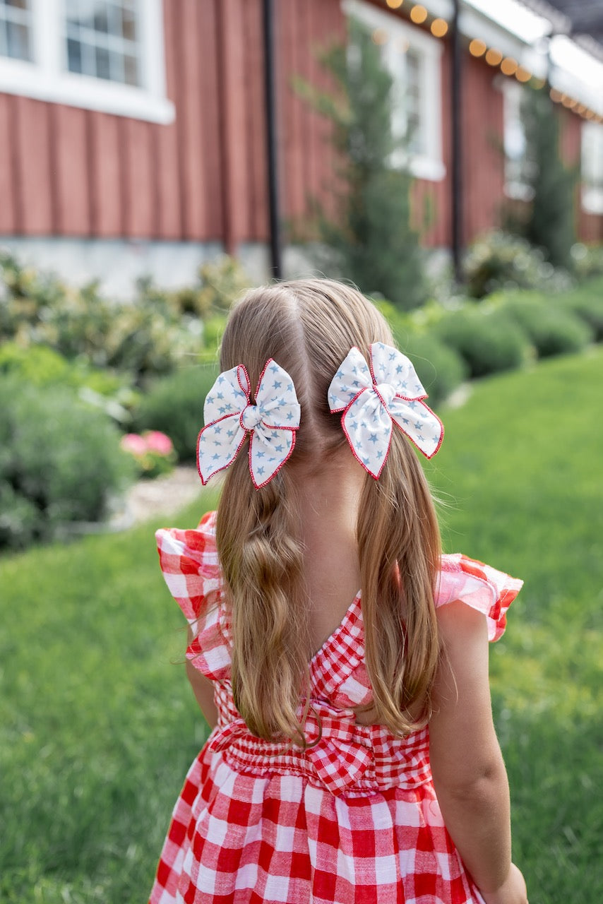 Star Spangled | Pigtail Set - Petite Party Bow