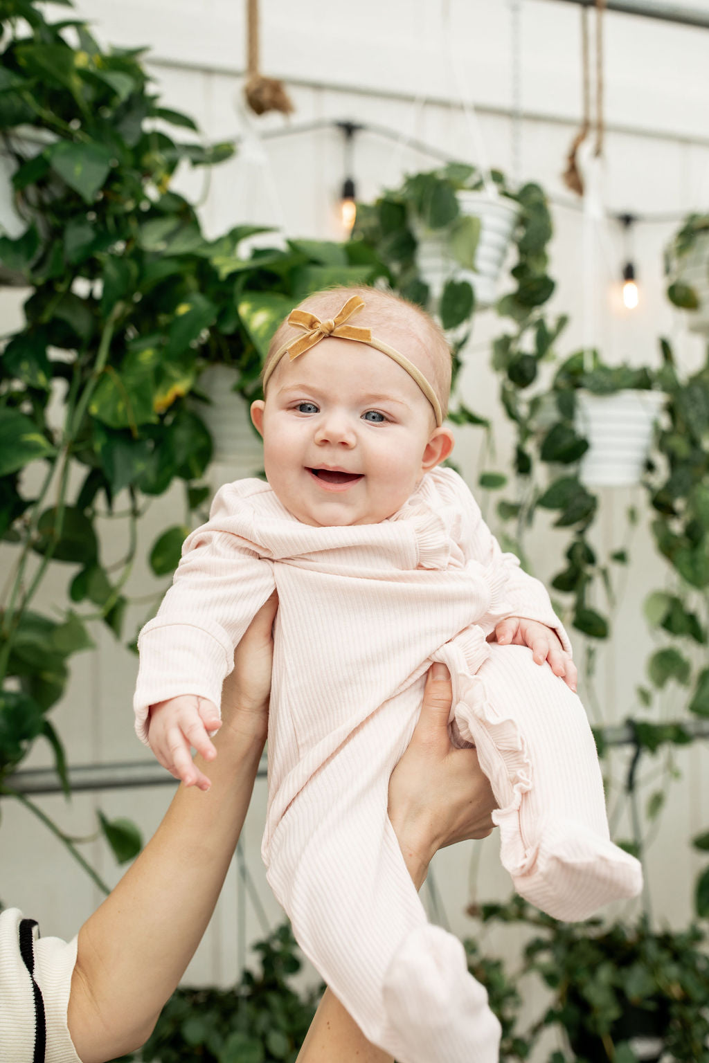 Hazelnut | Mini Ribbon Bow - Nylon Headband