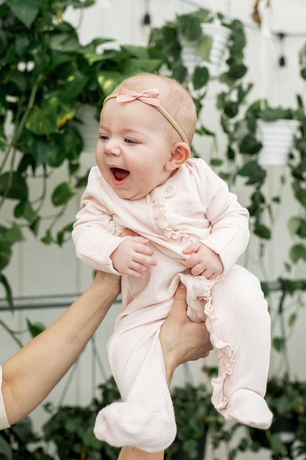 Dusty Rose | Mini Ribbon Bow - Nylon Headband