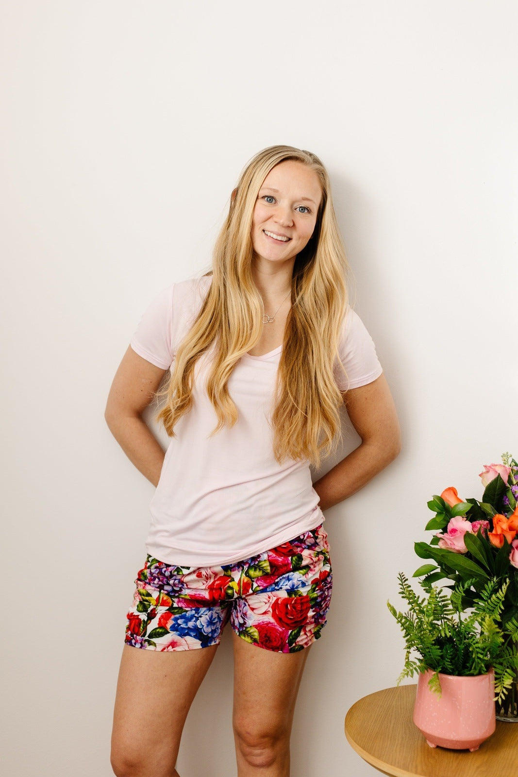 Hydrangea Rose Women's Lounge Shorts