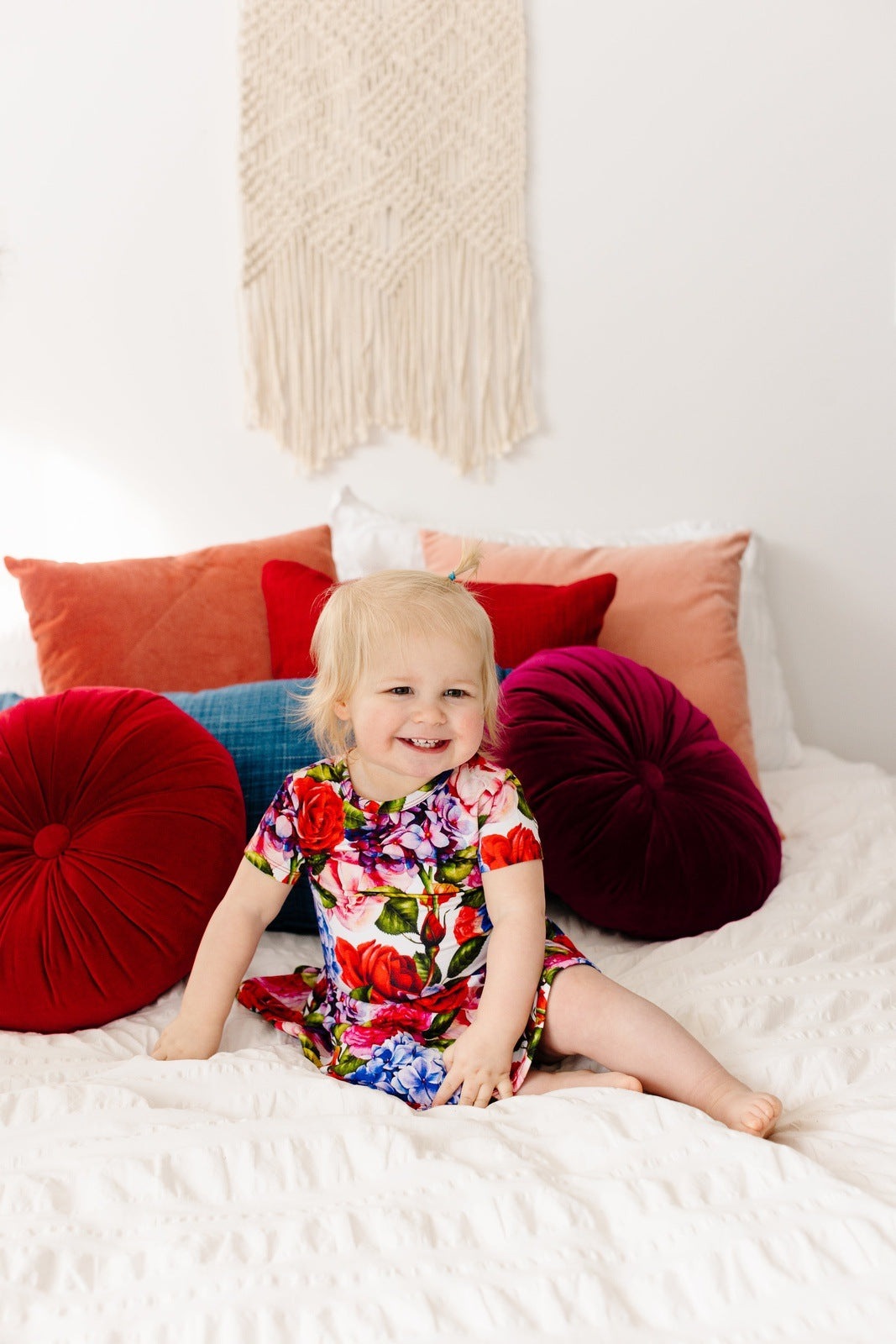 Hydrangea Rose Short Sleeve Leotard Dress