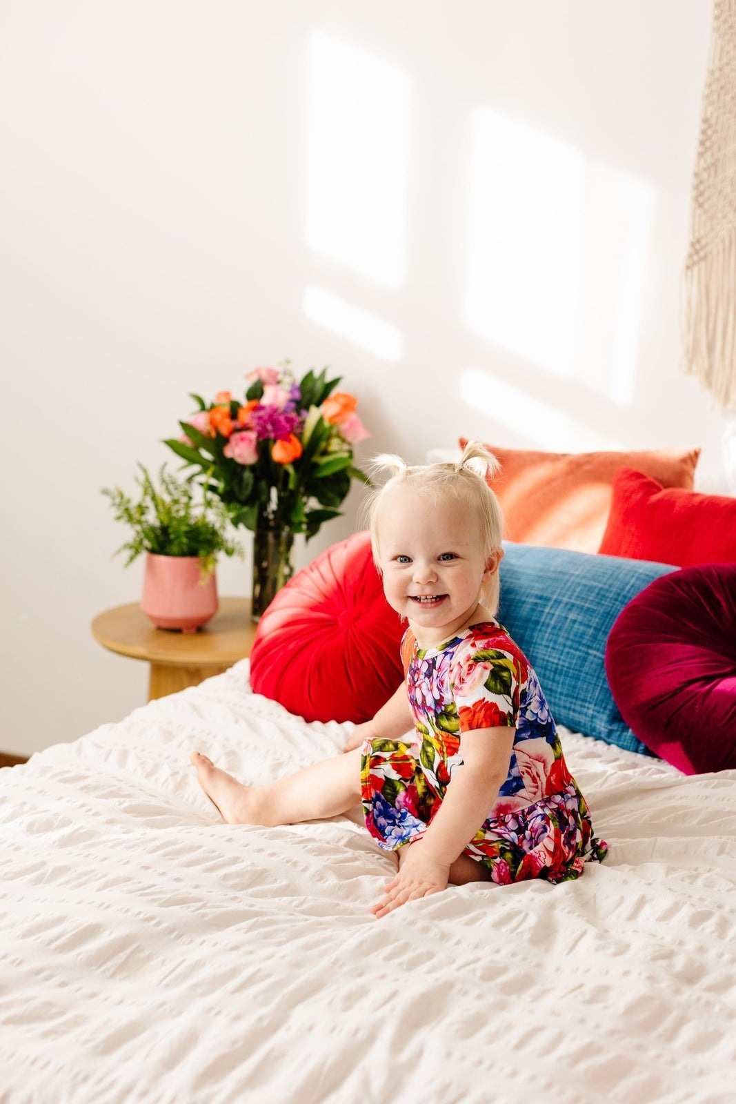 Hydrangea Rose Short Sleeve Leotard Dress
