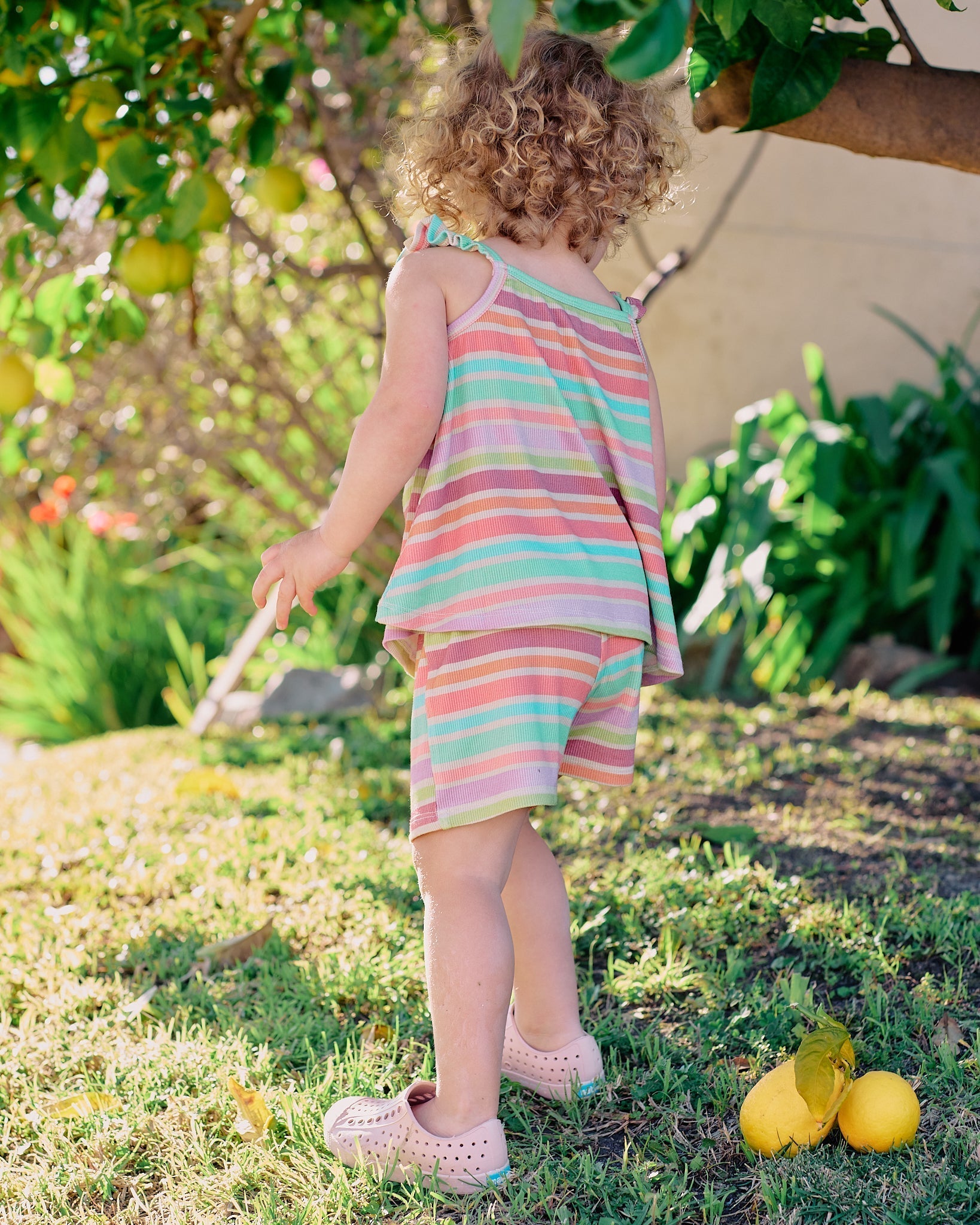 Baby Swing Top Set - Rainbow Stripe