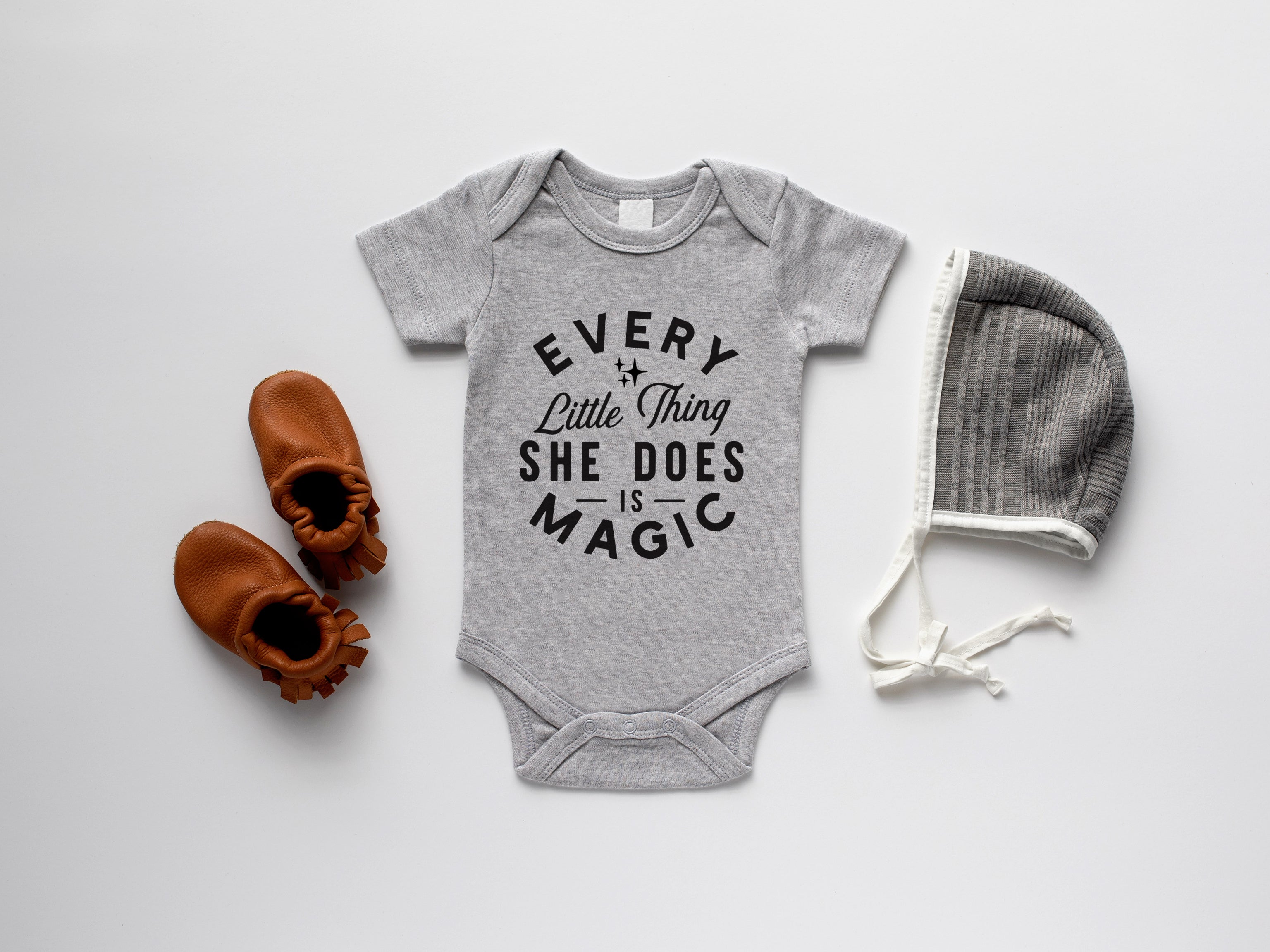 Every Little Thing She Does Is Magic Organic Baby Bodysuit