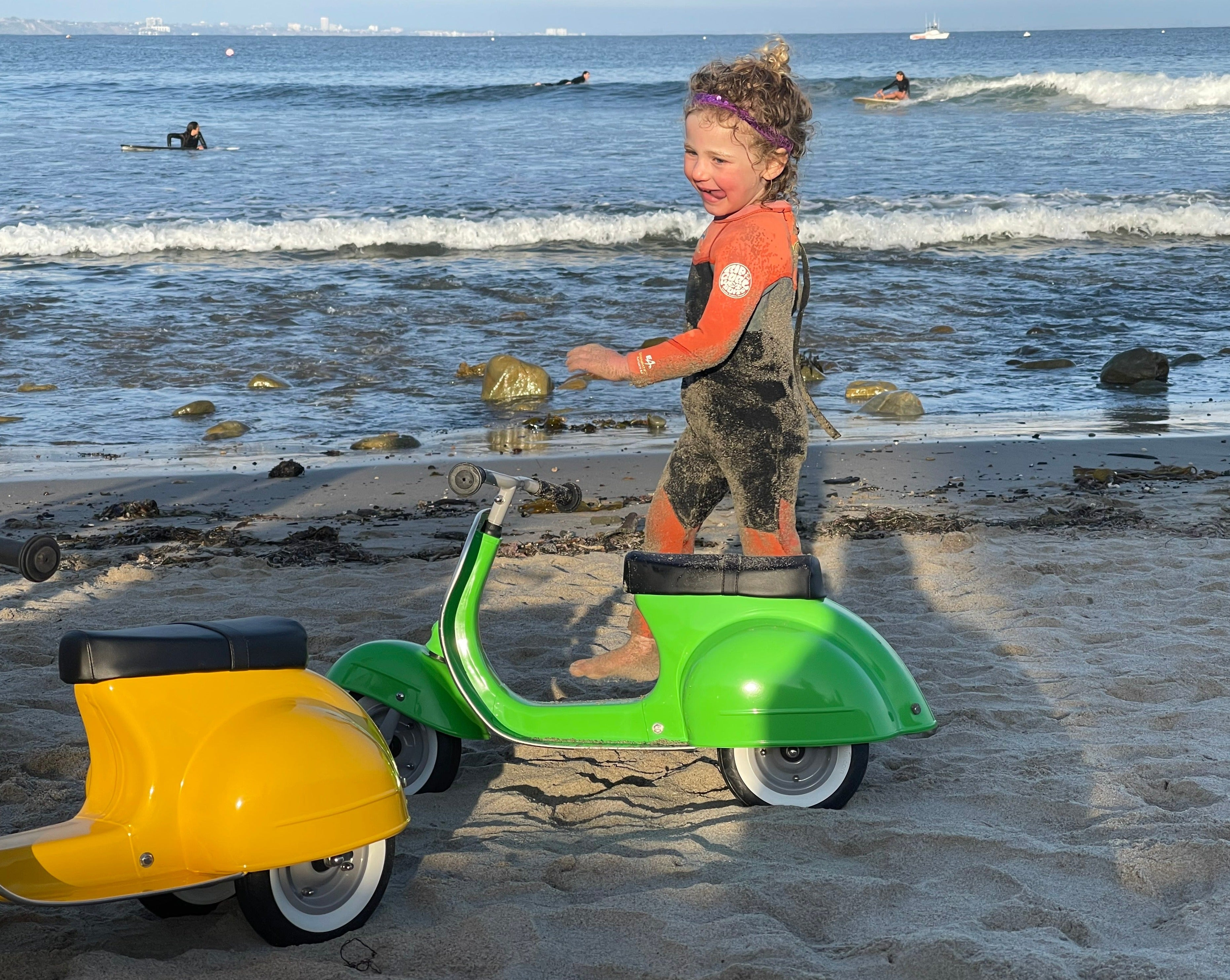 PRIMO Ride On Kids Toy Classic Scooters Riding Scooters Ambosstoys LLC Malibu Green  