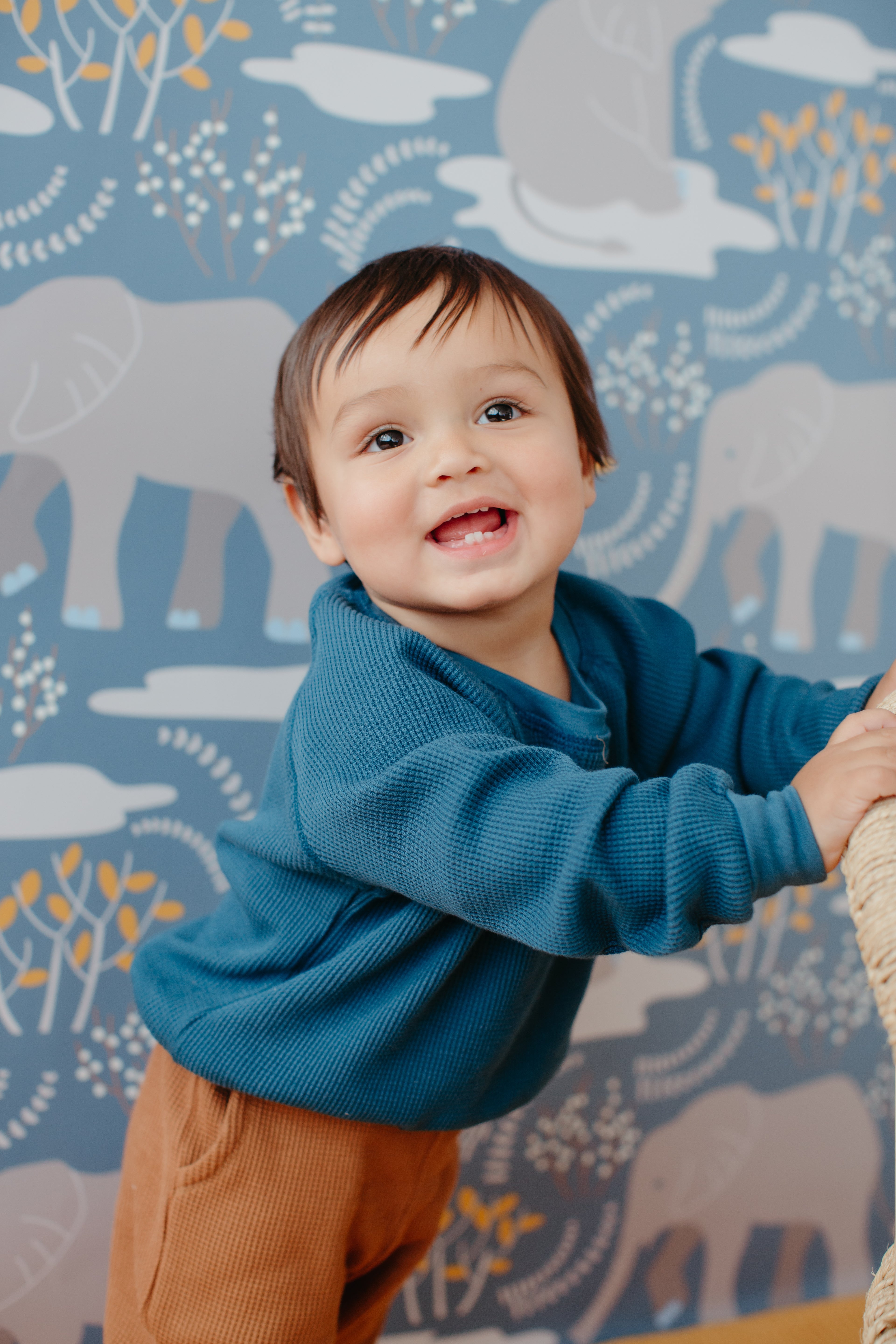 Waffle Crewneck Sweatshirt - Marine