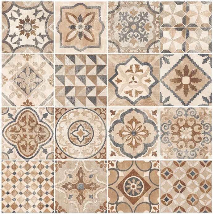 Seramiksan Marseille 8" x 8" Glazed Porcelain Floor and Wall Tile - Belair Collection