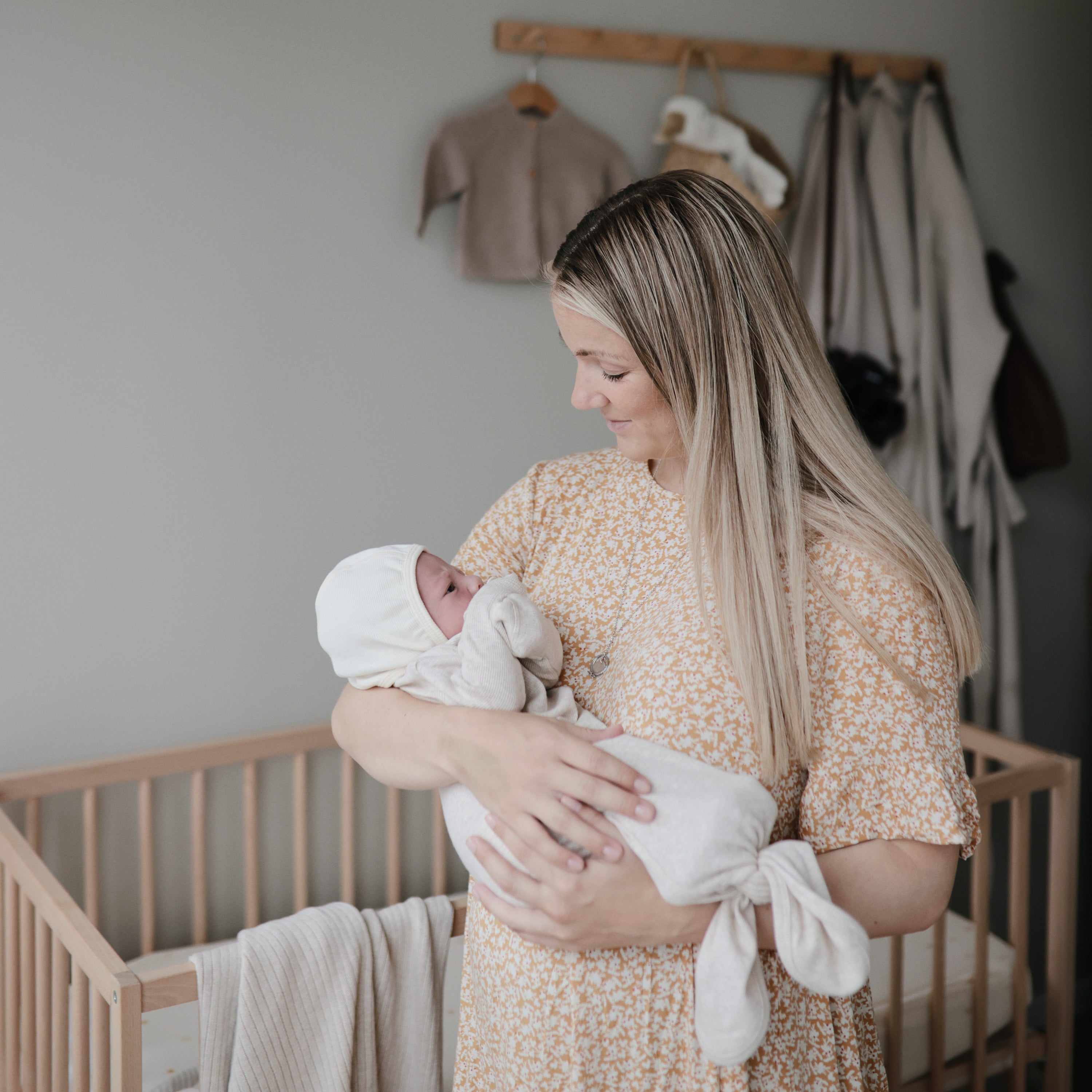 Ribbed Baby Bonnet Baby Clothes Mushie   