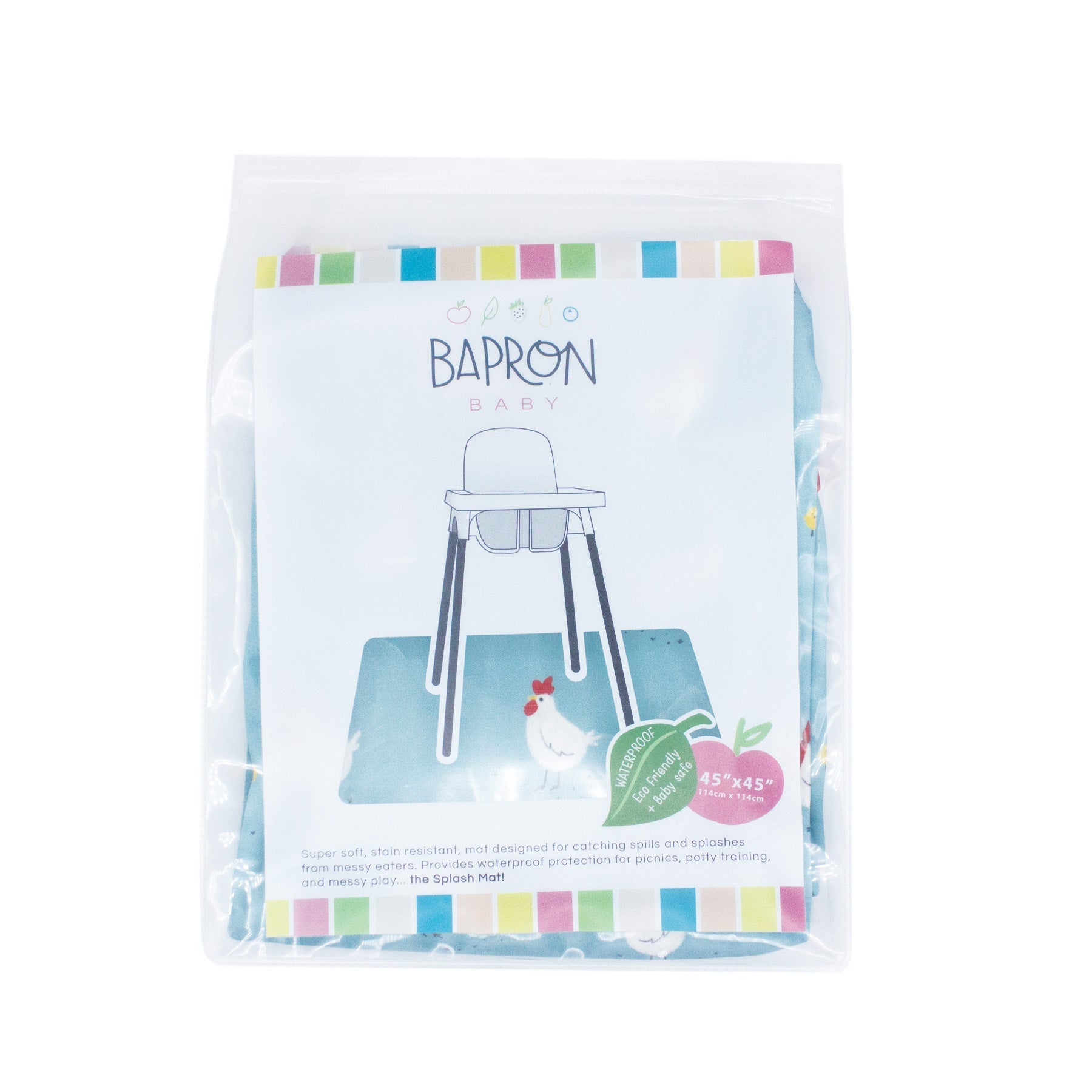 Little Chickies Splash Mat - A Waterproof Catch-All for Highchair Spills and More!  BapronBaby   