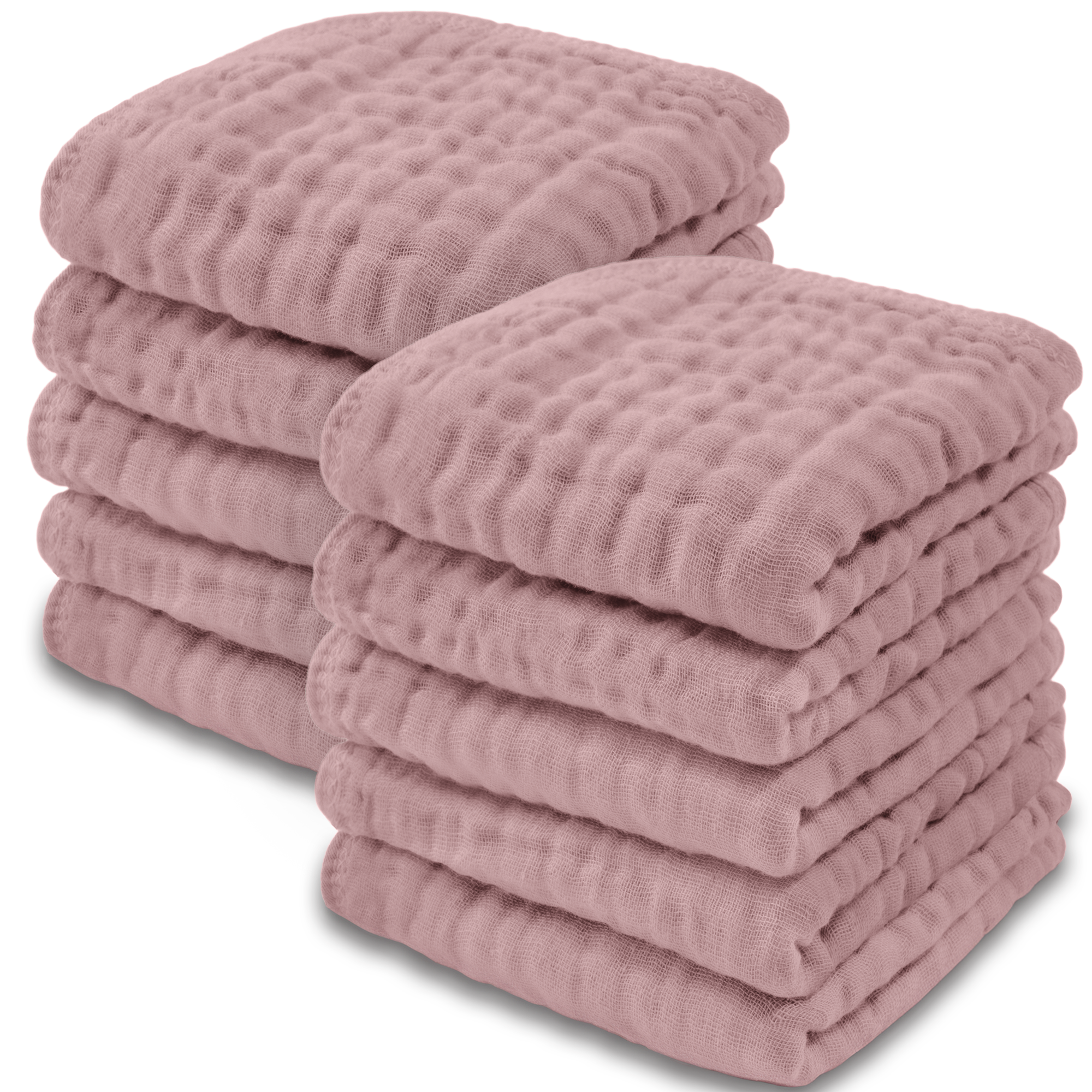 Muslin Washcloths by Comfy Cubs - Mauve