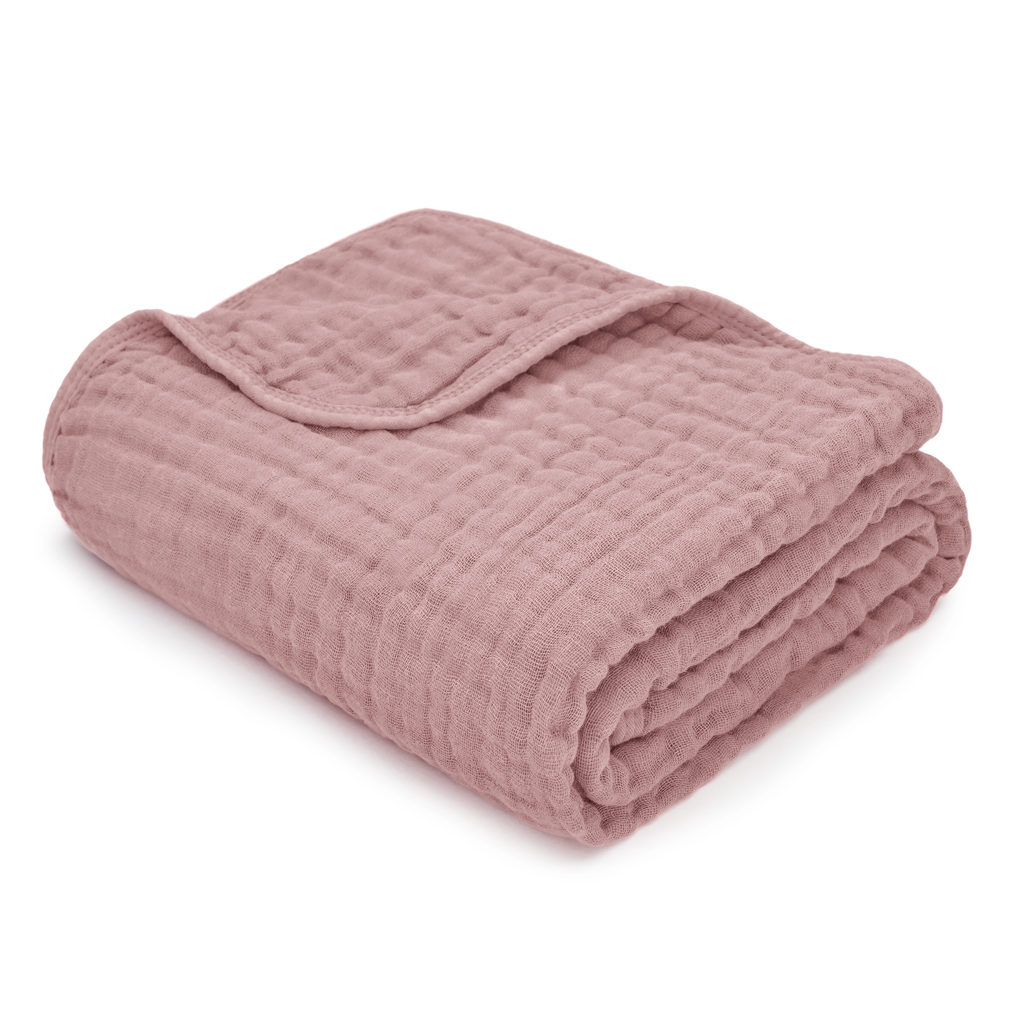 Baby Muslin Blanket by Comfy Cubs in Mauve