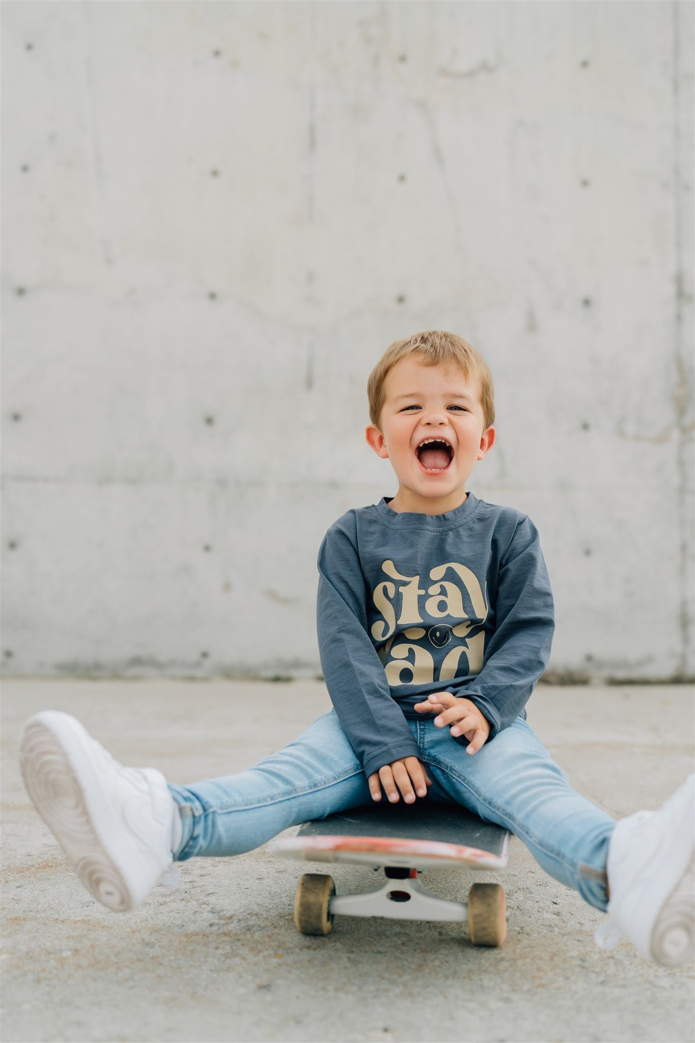 Stay Rad Long Sleeve Cotton Tee  Mebie Baby   