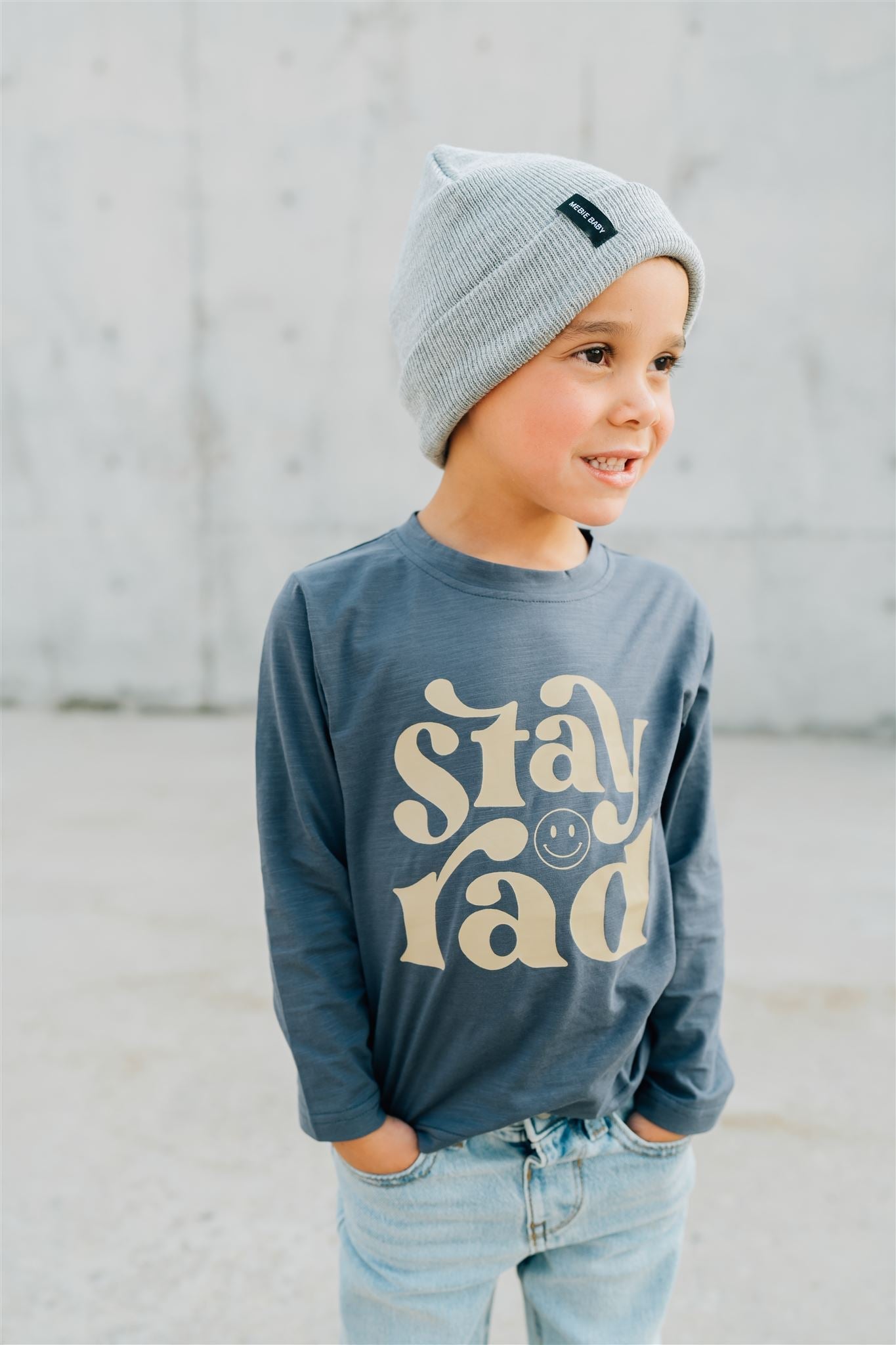 Stay Rad Long Sleeve Cotton Tee  Mebie Baby   