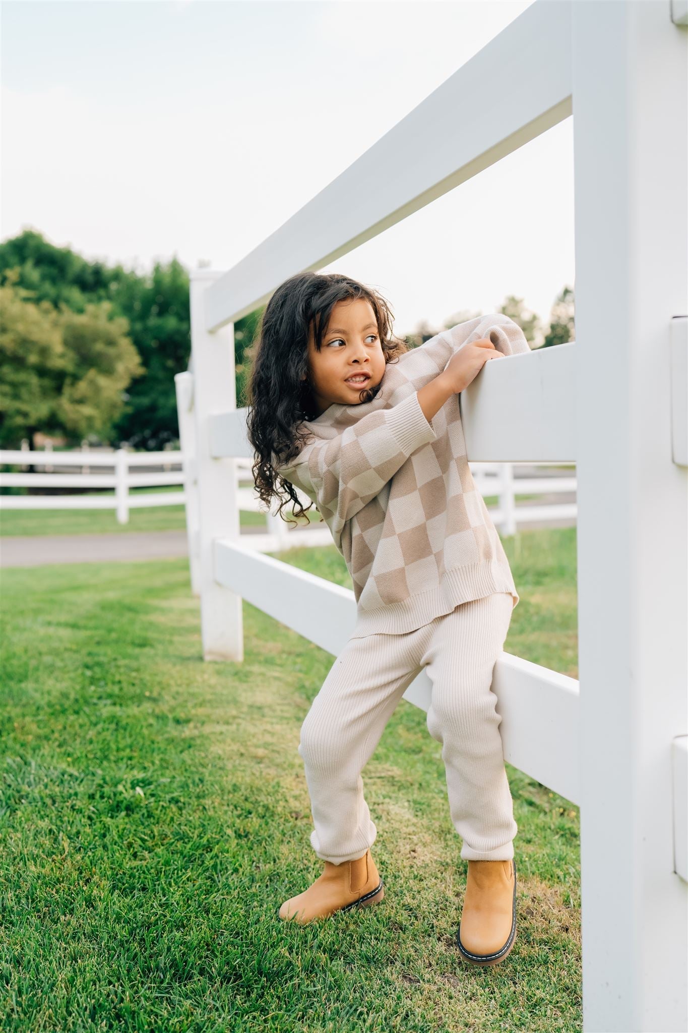 Cream Knit Leggings  Mebie Baby   