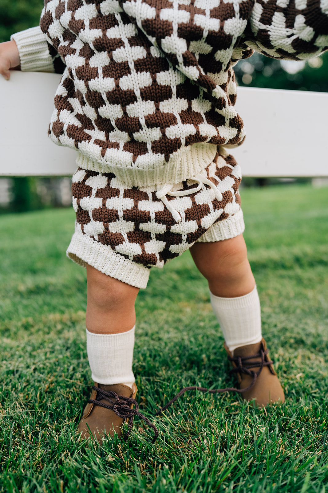 Brown + Cream Knit Bloomers  Mebie Baby   