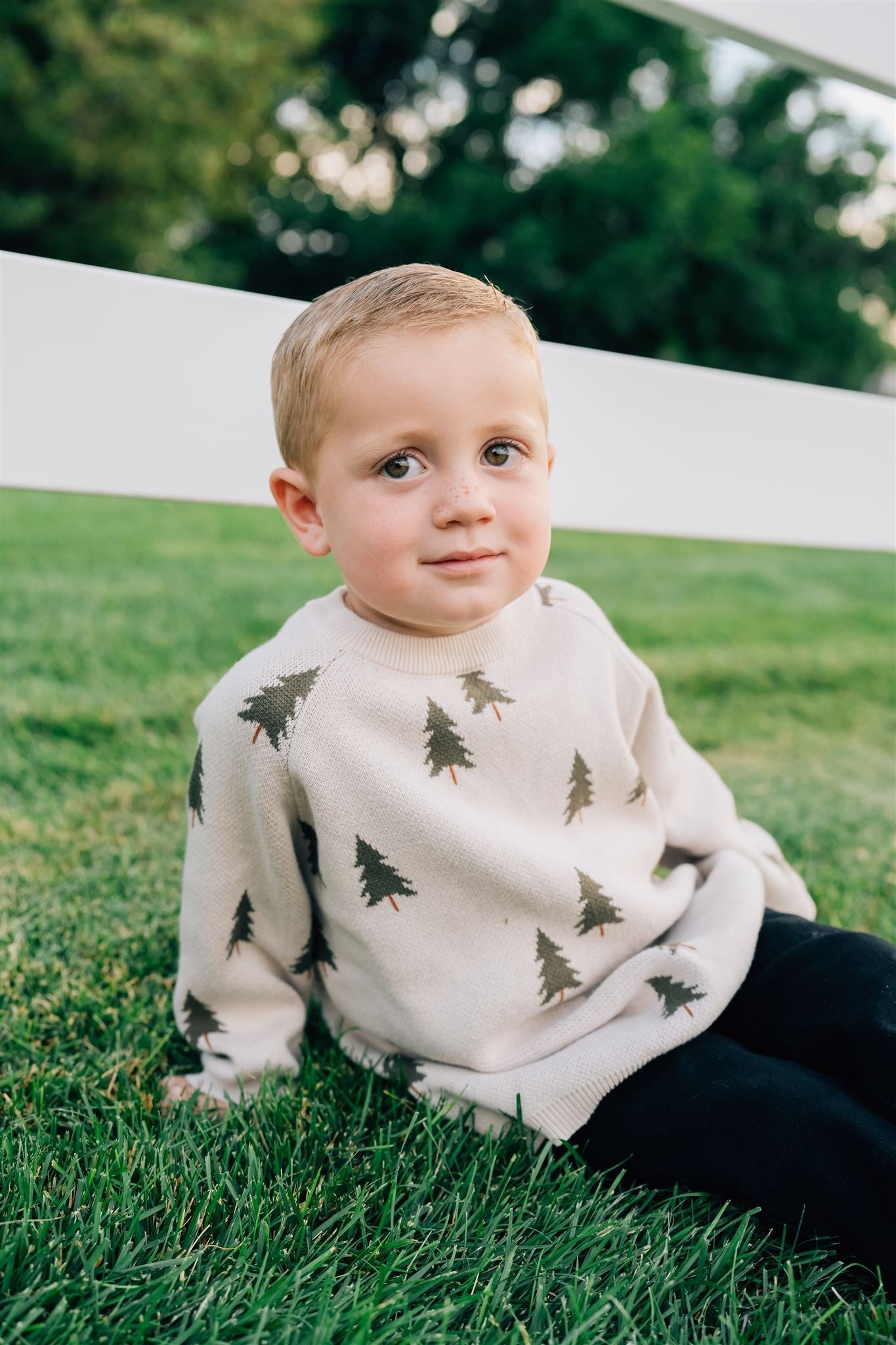 Pine Tree Knit Sweater  Mebie Baby   