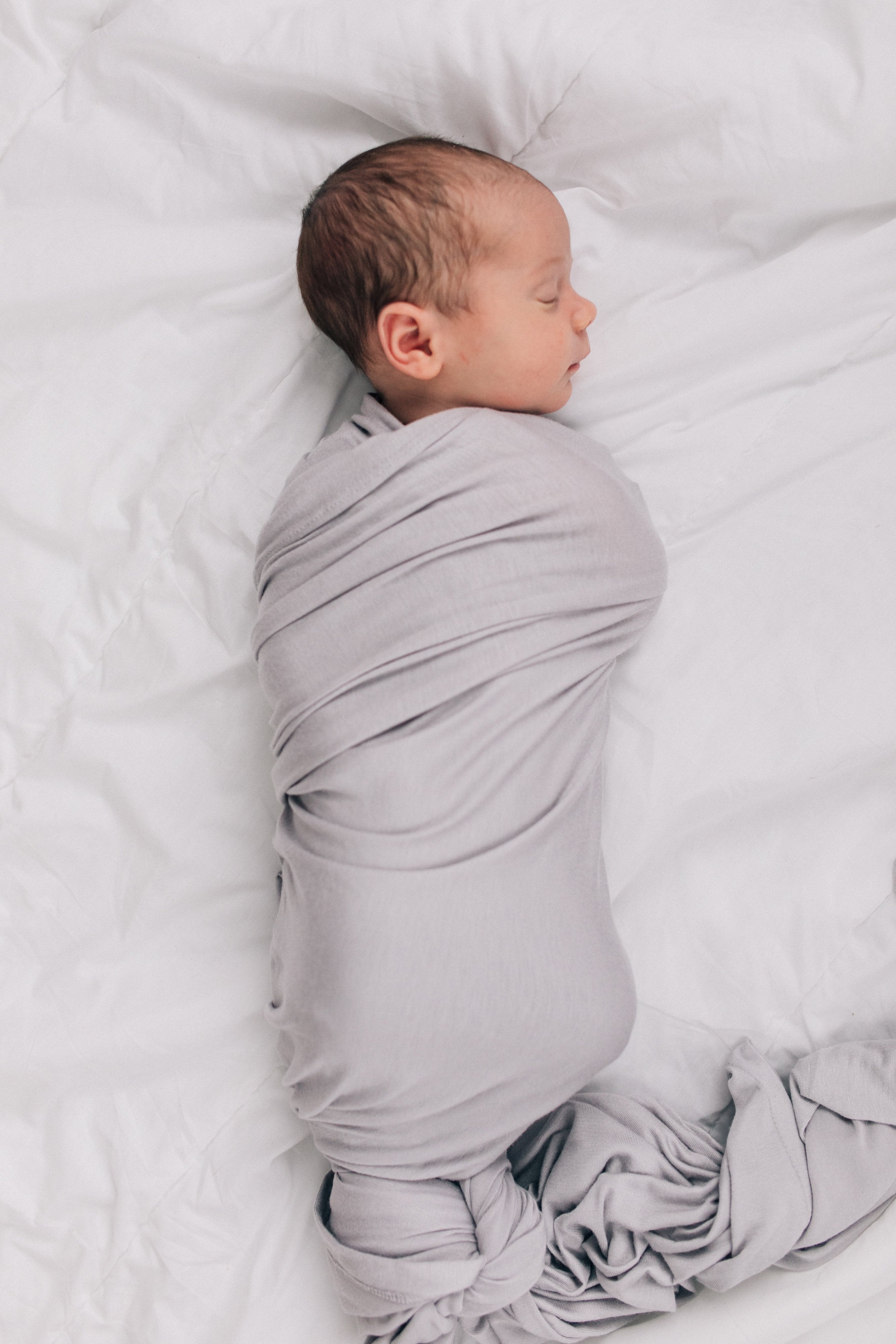 Stone Bamboo Stretch Swaddle  Mebie Baby   