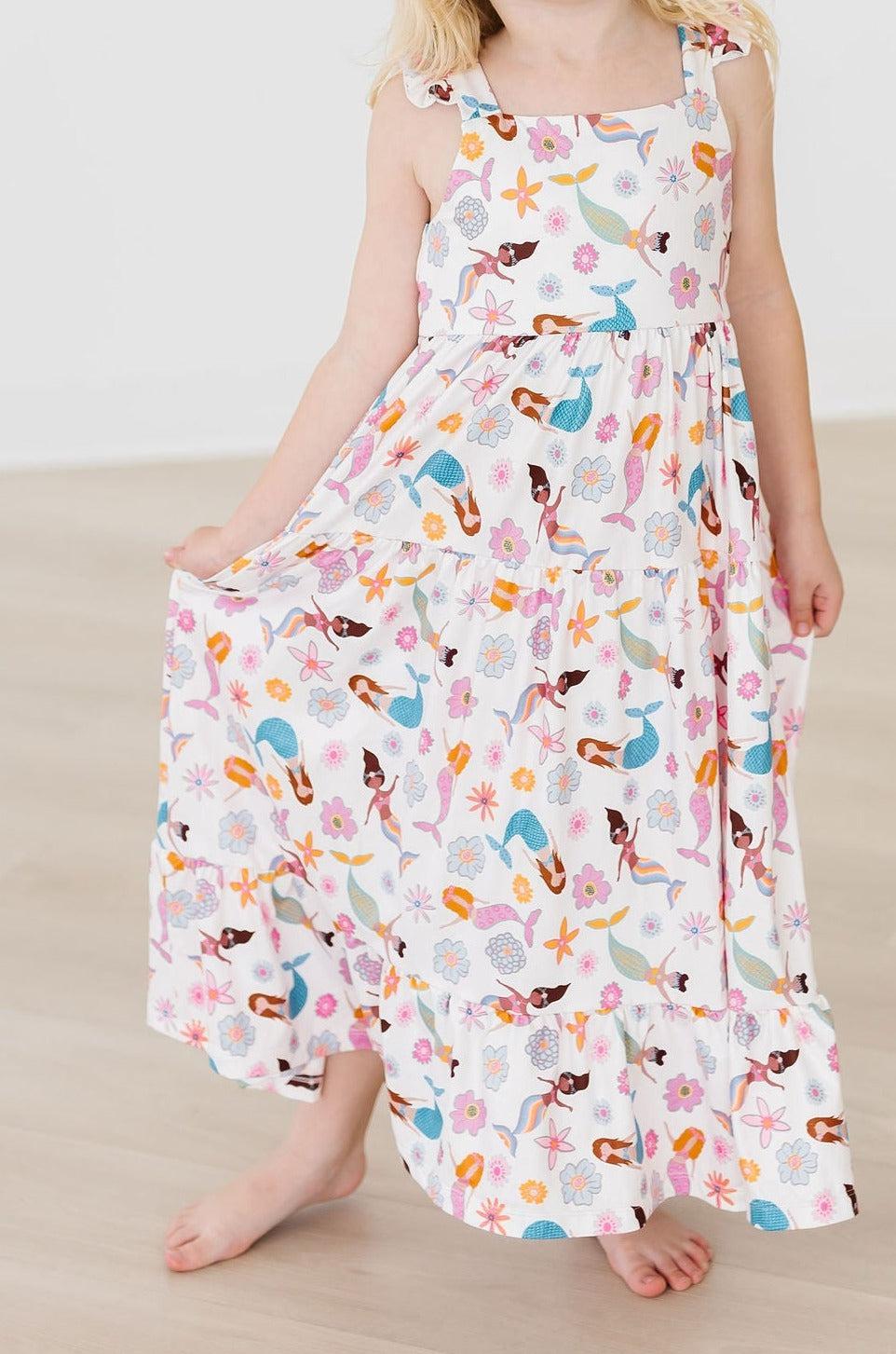 SALE Mermaid Magic Ruffle Maxi Dress