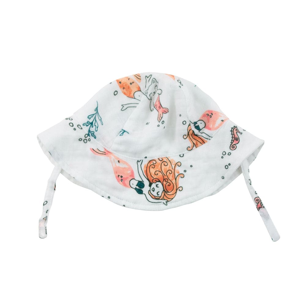 Mermaids Oh So Soft Muslin Sun Hat Sun Hat Bebe au Lait   