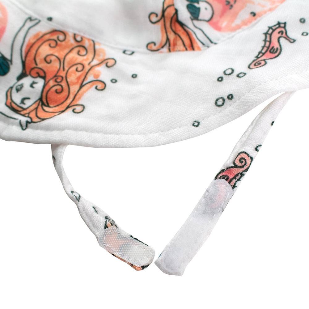 Mermaids Oh So Soft Muslin Sun Hat Sun Hat Bebe au Lait   