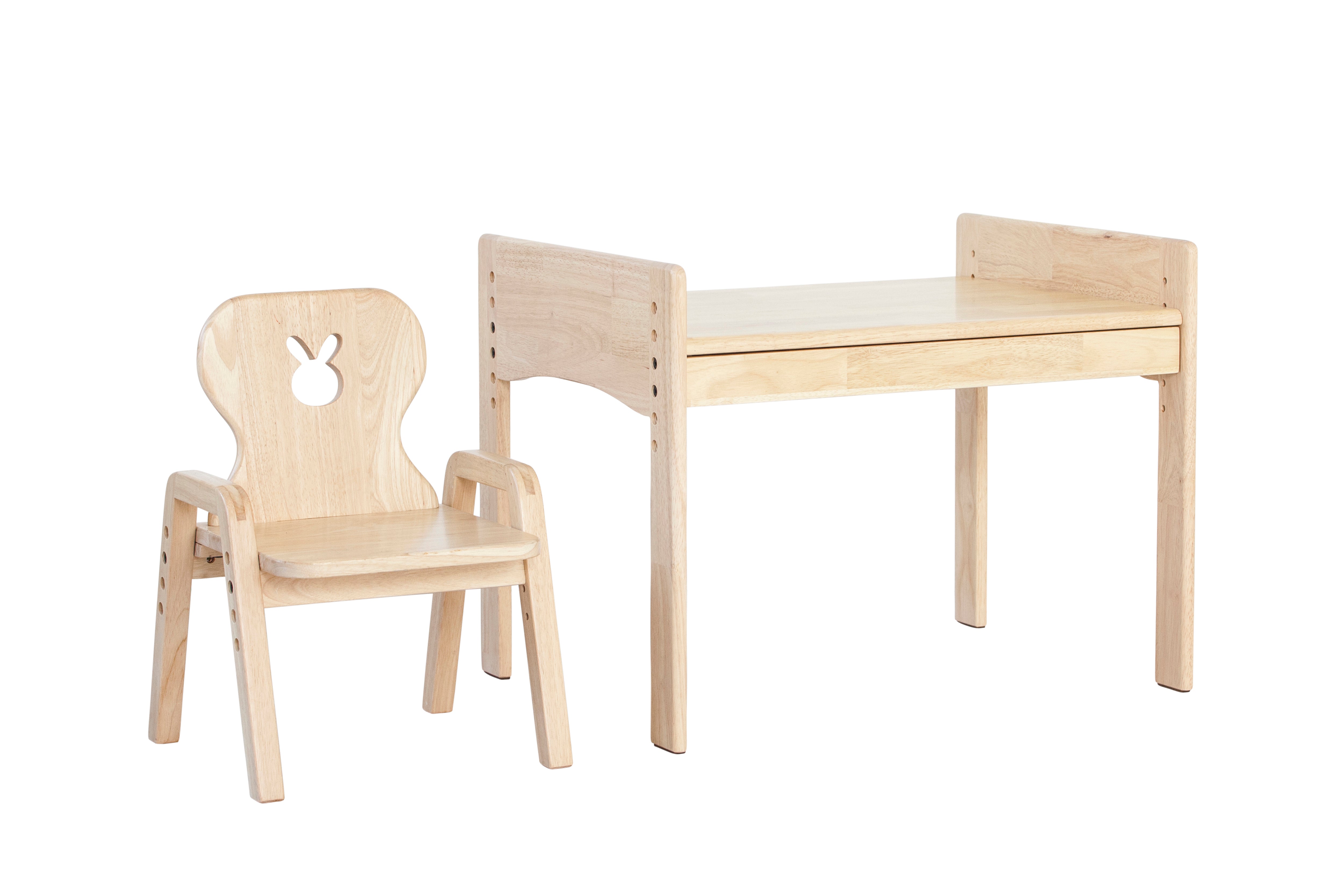 Mesasilla Primary Adjustable Table Set - with drawer-Bear Elephant Car Rabbit  - Height Adjustable  MesaSilla USA   