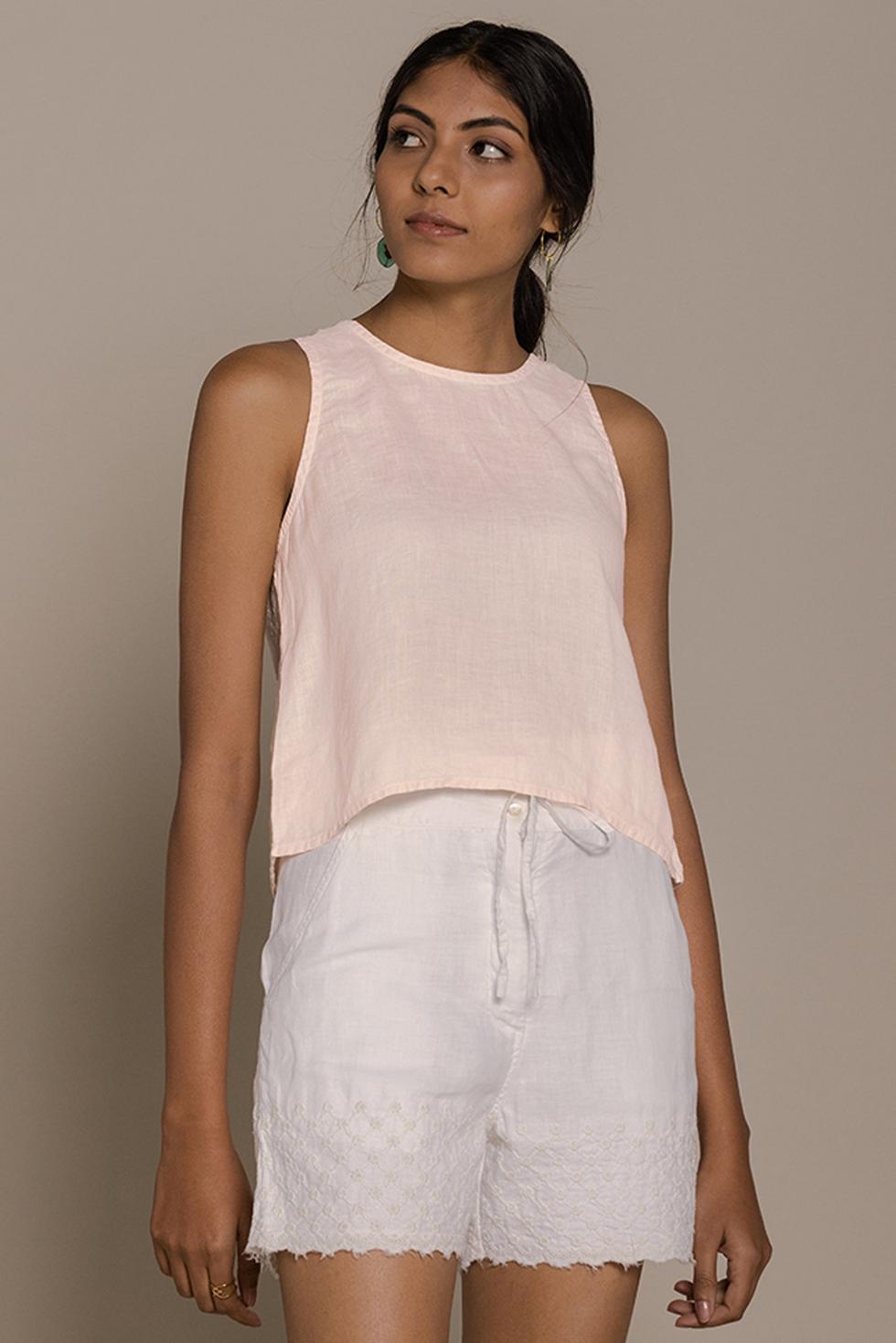 Raindrops on Flip Flops Shorts - Coconut White