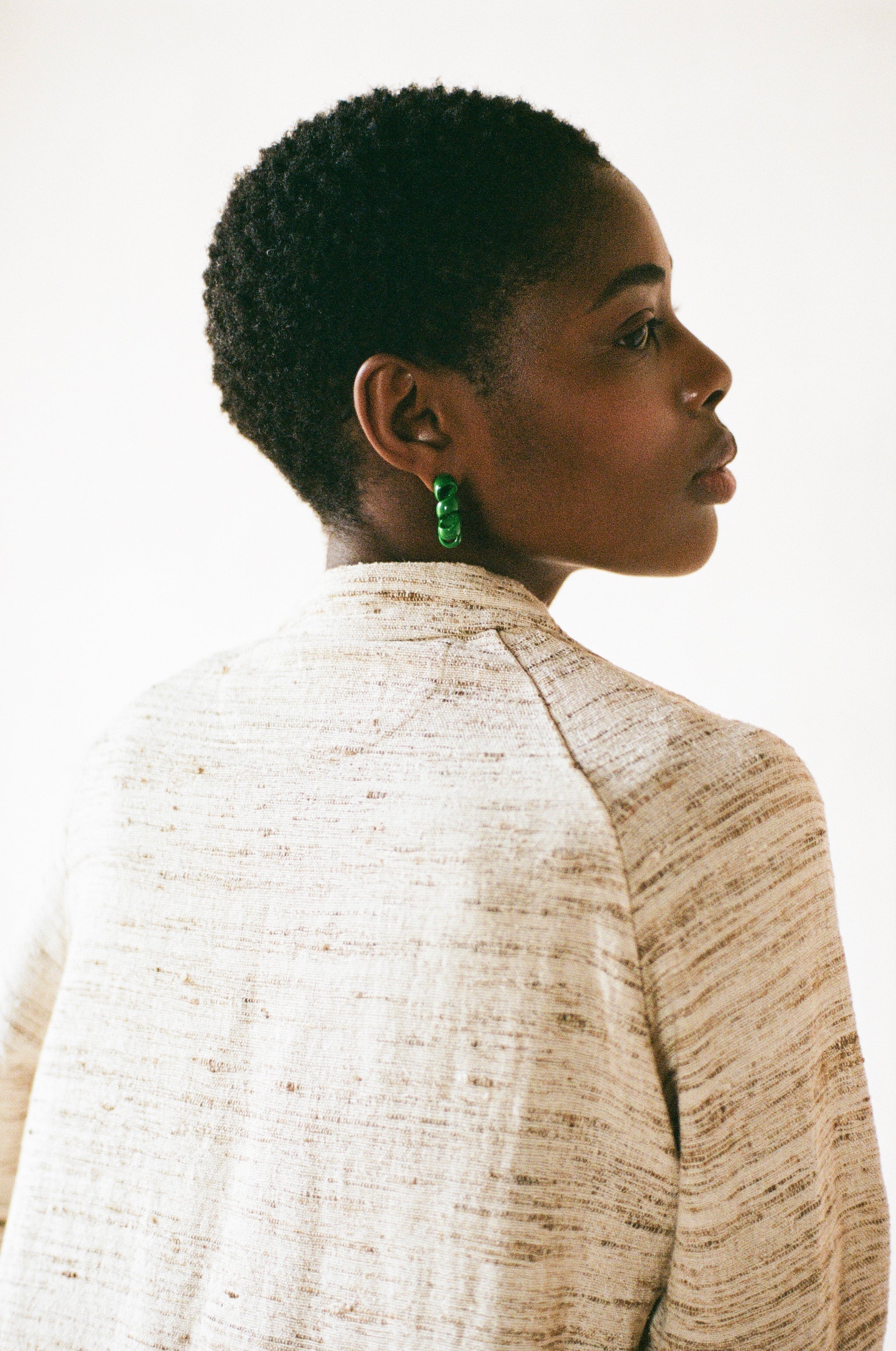 Silk Verde Coat - Bone