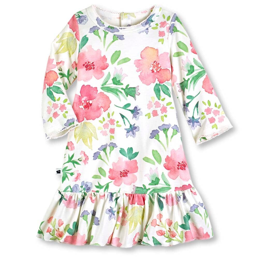Midi Lounge Dress - Watercolor Floral