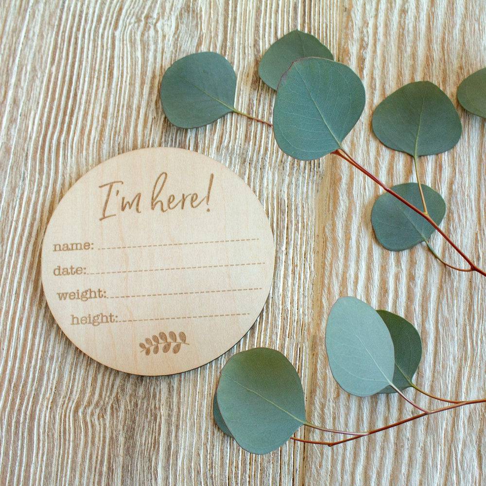 Birth Announcement Milestone Moments Disc Milestone Moments Bebe au Lait   