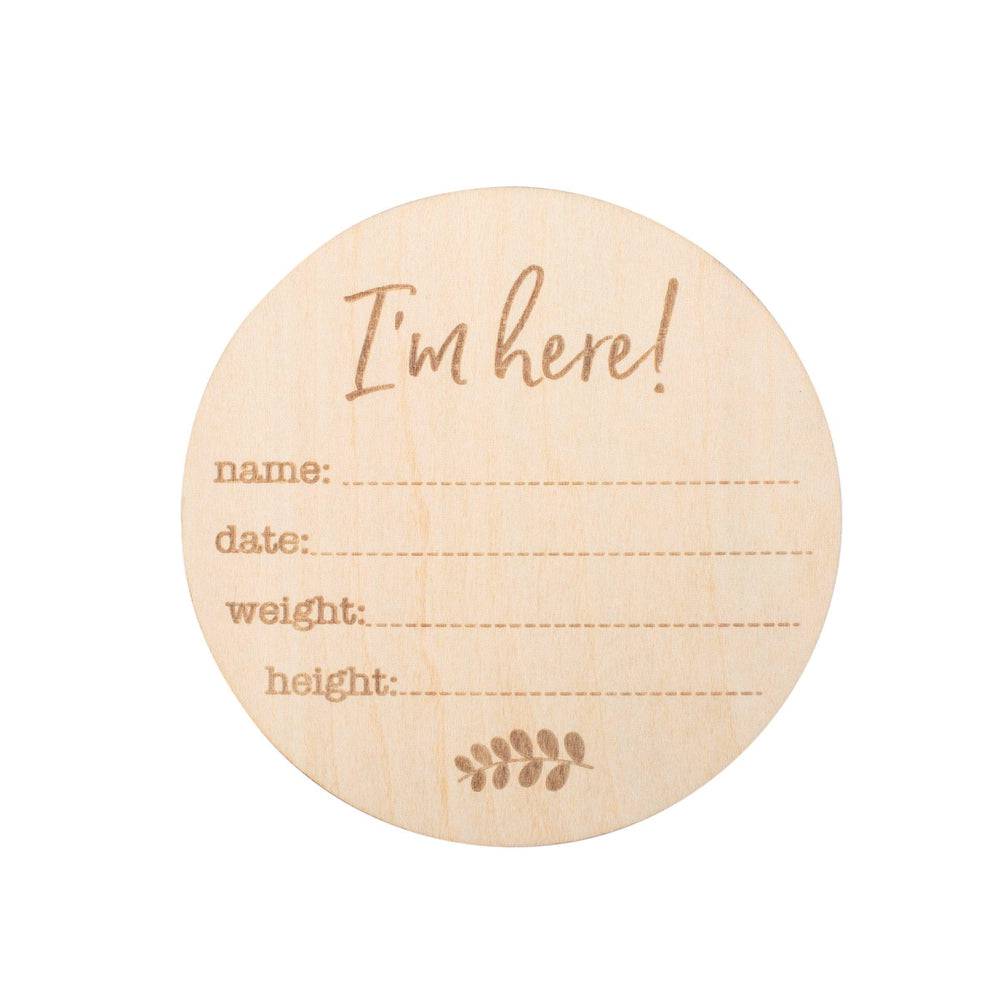 Birth Announcement Milestone Moments Disc Milestone Moments Bebe au Lait   