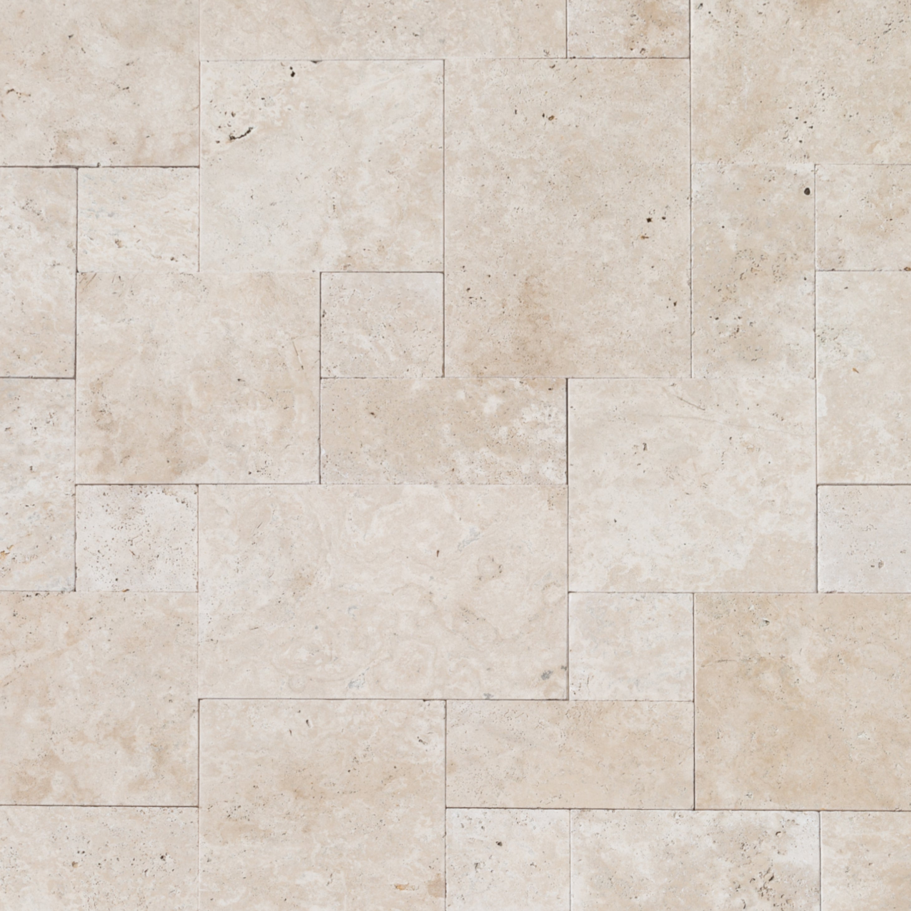 Travertine Miletos Ivory Pattern Tumbled Pavers - Belair Collection