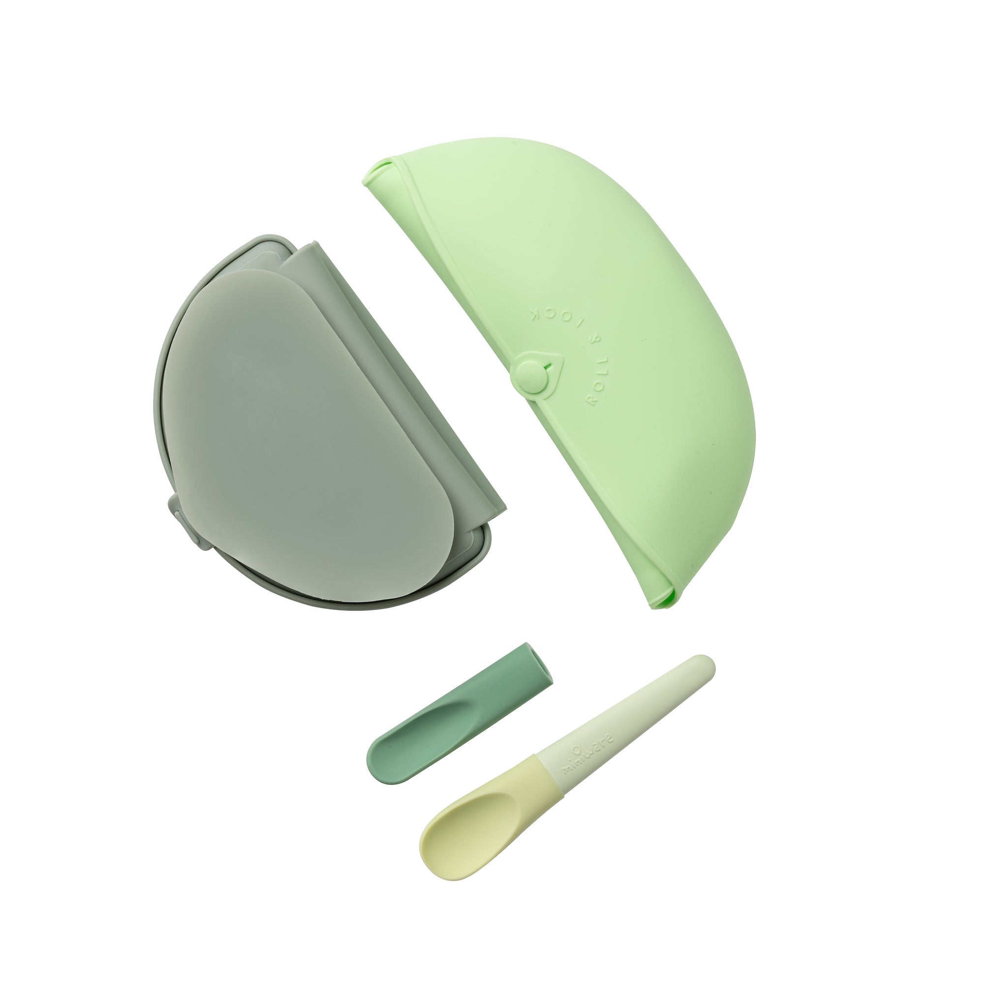 Sili Mini Go: Silicone Travel Meal Set - Green Energy