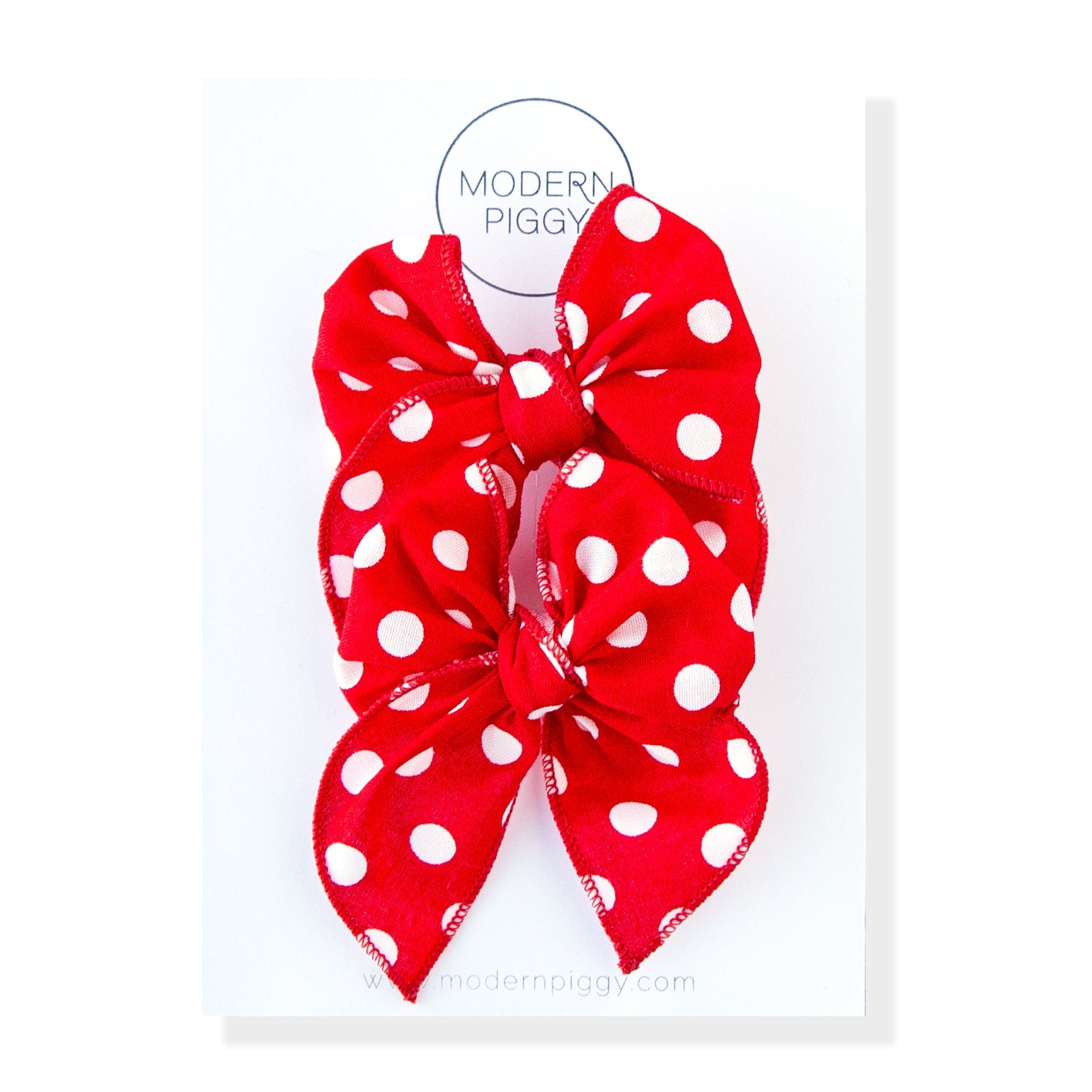 Minnie's Polka Dot | Pigtail Set - Petite Party Bow