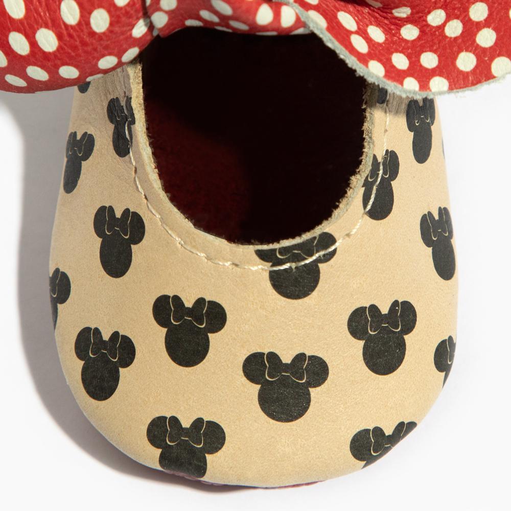 Minnie Dots Knotted Bow Baby Shoe