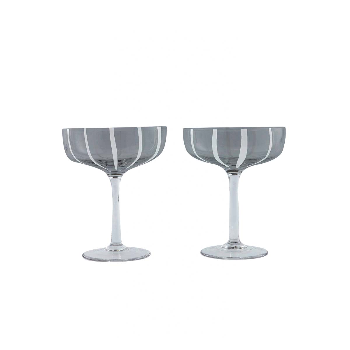 Mizu Coupe Glass - Grey