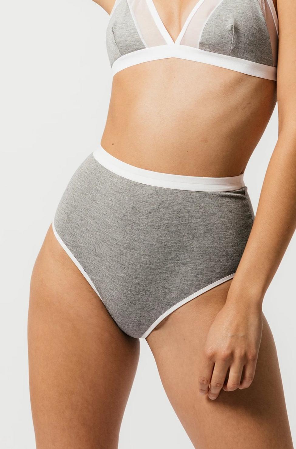 High Waist Thong - Grey