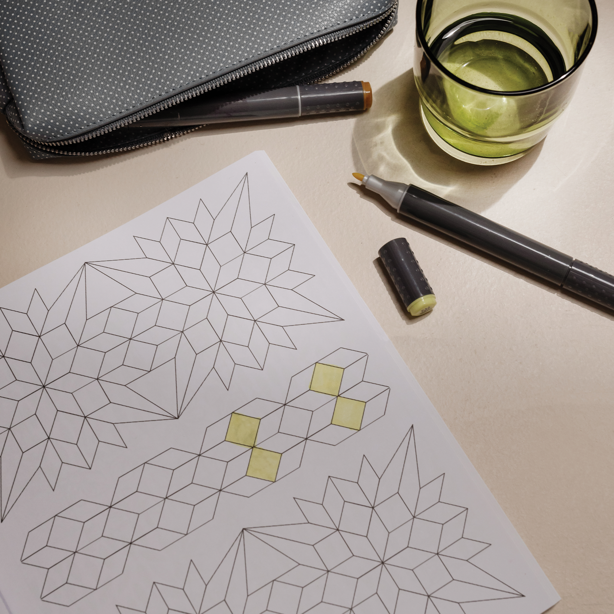 Modern Quilting Coloring Book