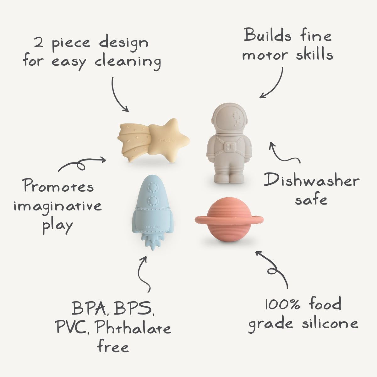 Space Mold Free Bath Play Set