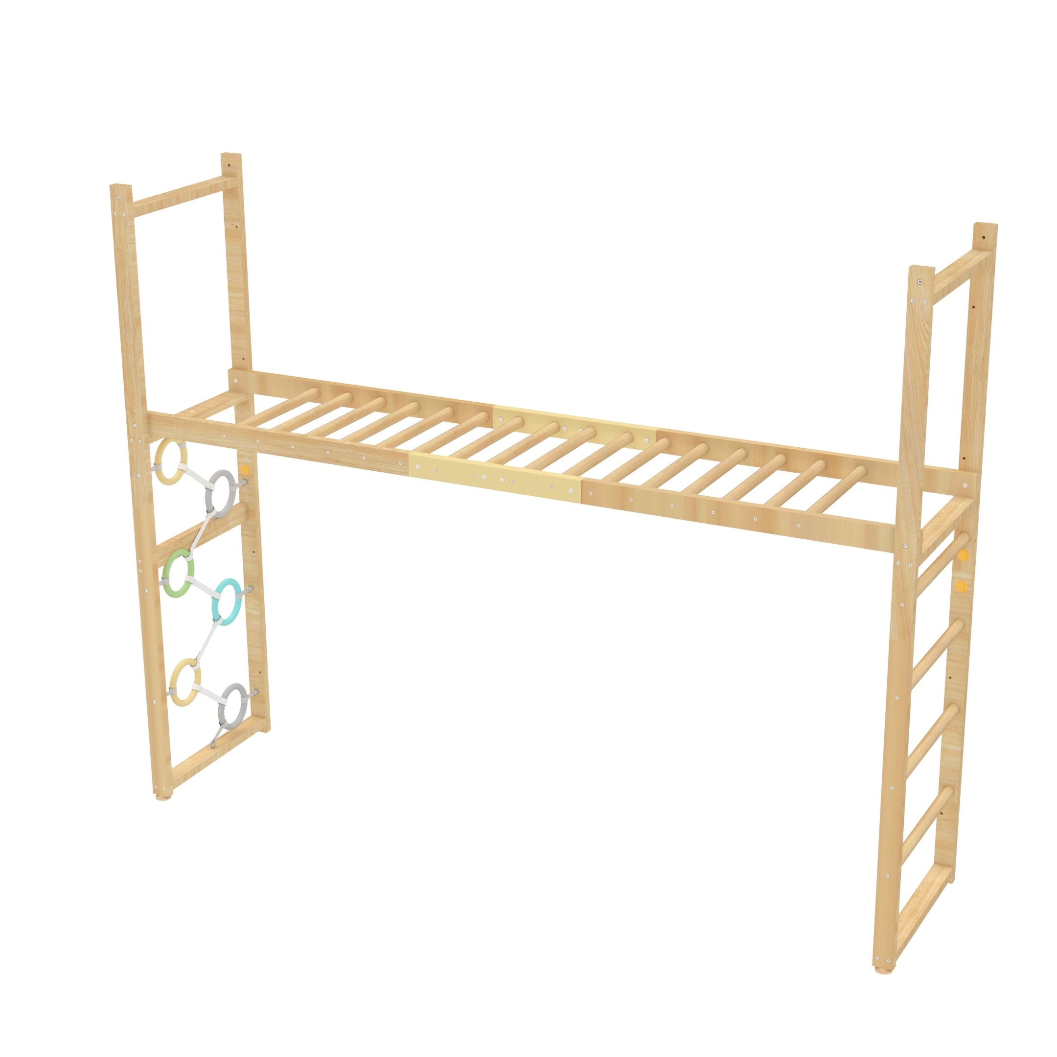 Monkey Bar Attachment – For 94.5 Inch MODULAR Walnut Swedish Ladder