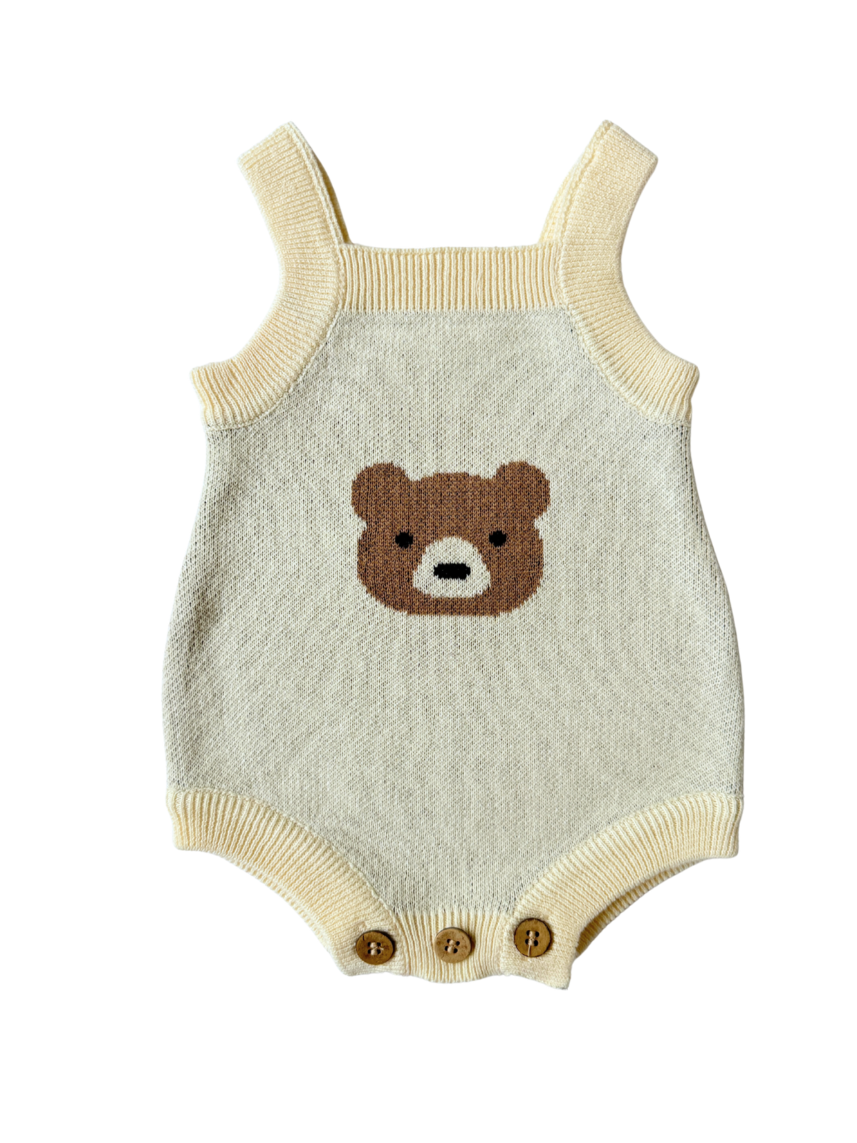 Mr. Bear Romper - Cream