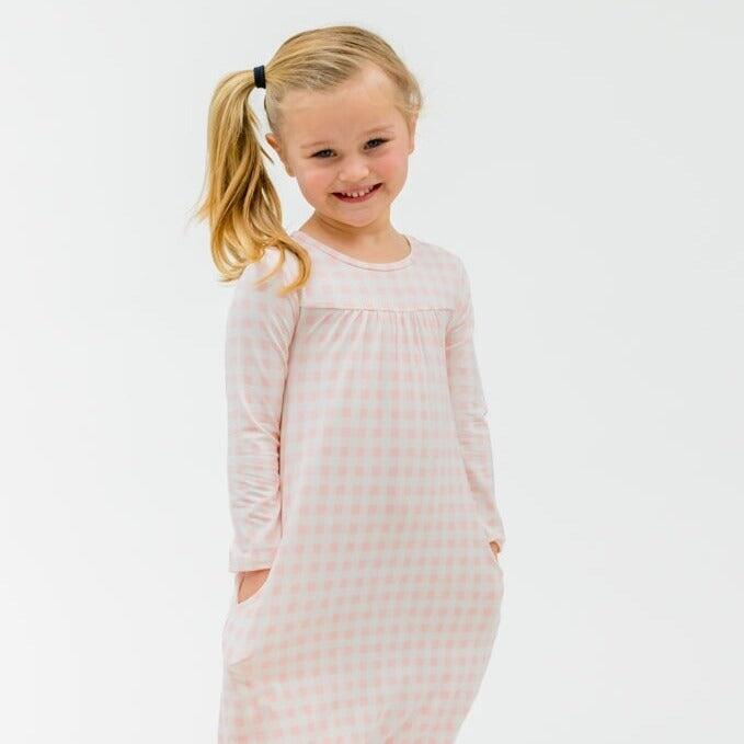 Boho Dress - Pink Gingham