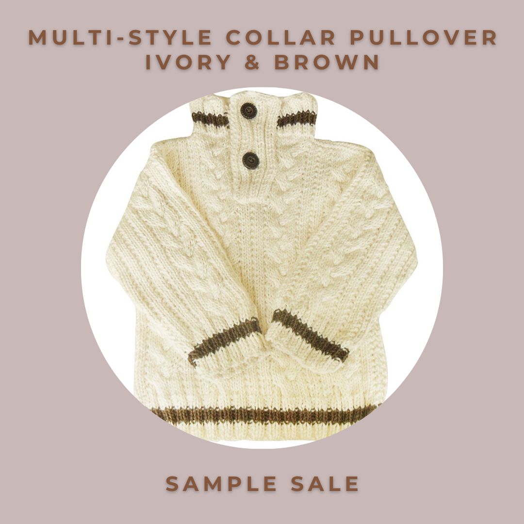 Multi-style Collar Pullover in Ivory